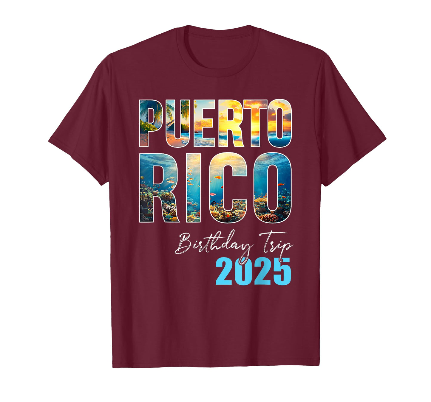 Puerto Rico Birthday Trip 2025 Vacation Party Crew Cruise T-Shirt