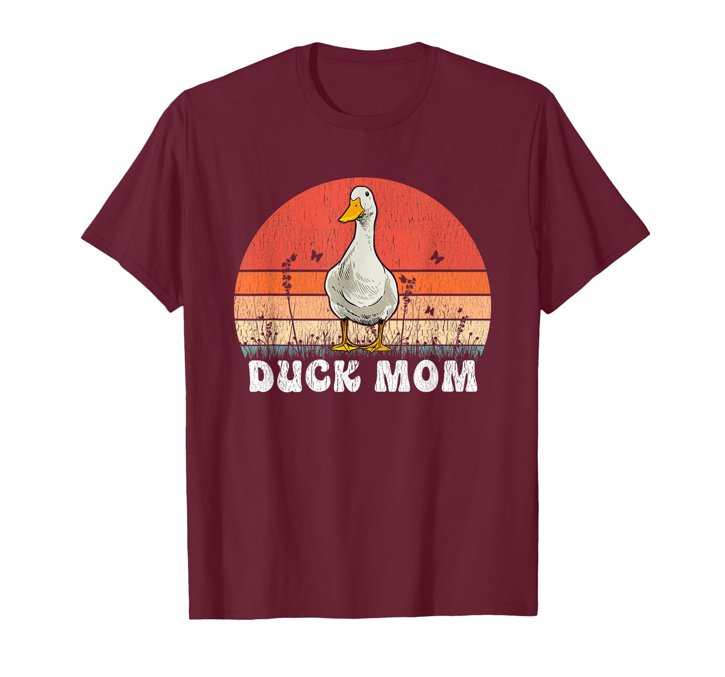 Duck Mom Retro Vintage Funny Mothers Day Mama Duck T-Shirt