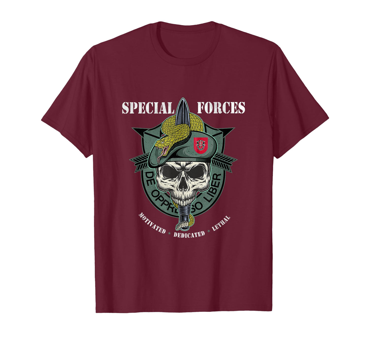 7th Special Forces Group De Oppresso Liber Military Veteran T-Shirt