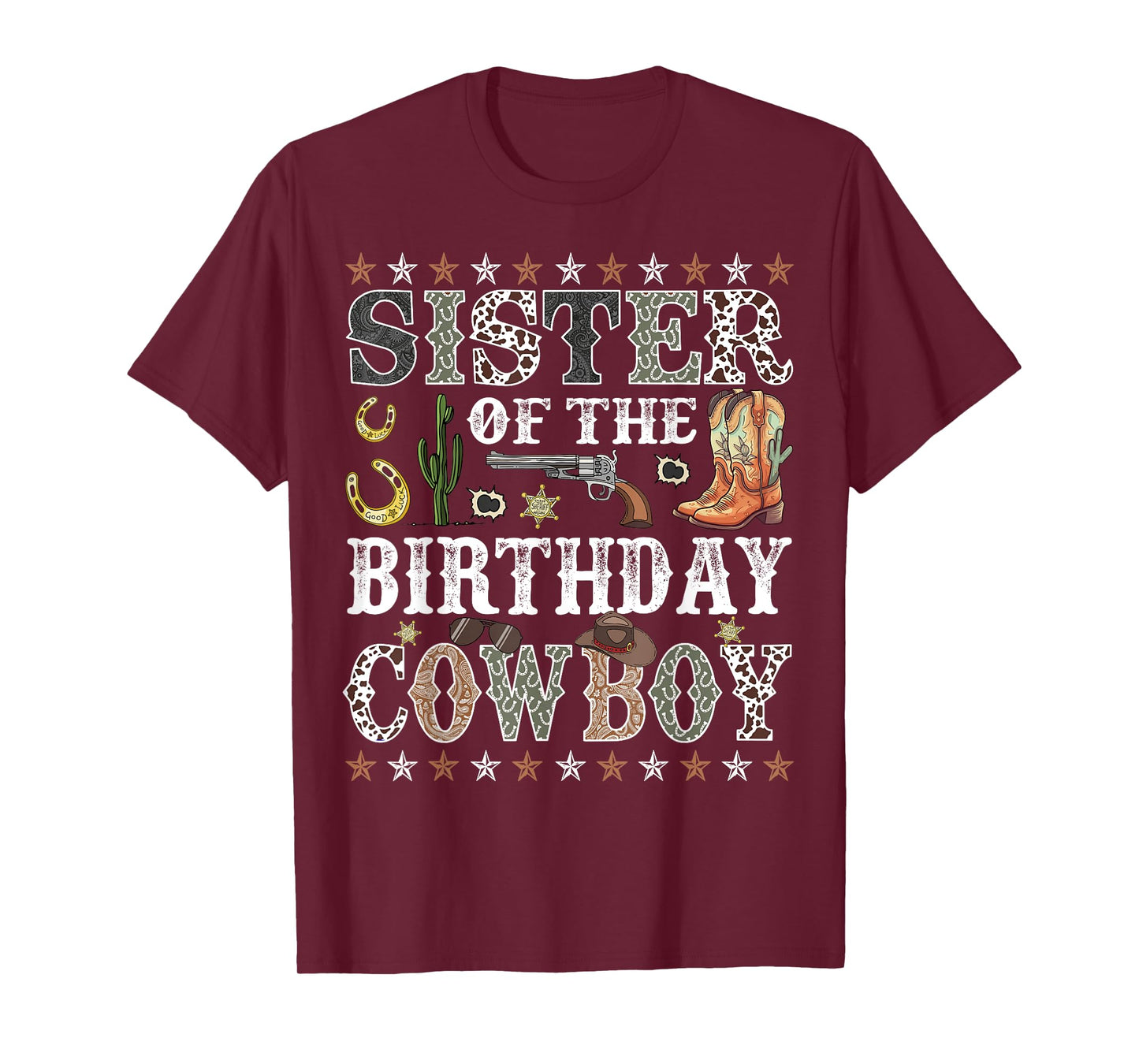 Sister Of The Birthday Cowboy Rodeo Sister T-Shirt
