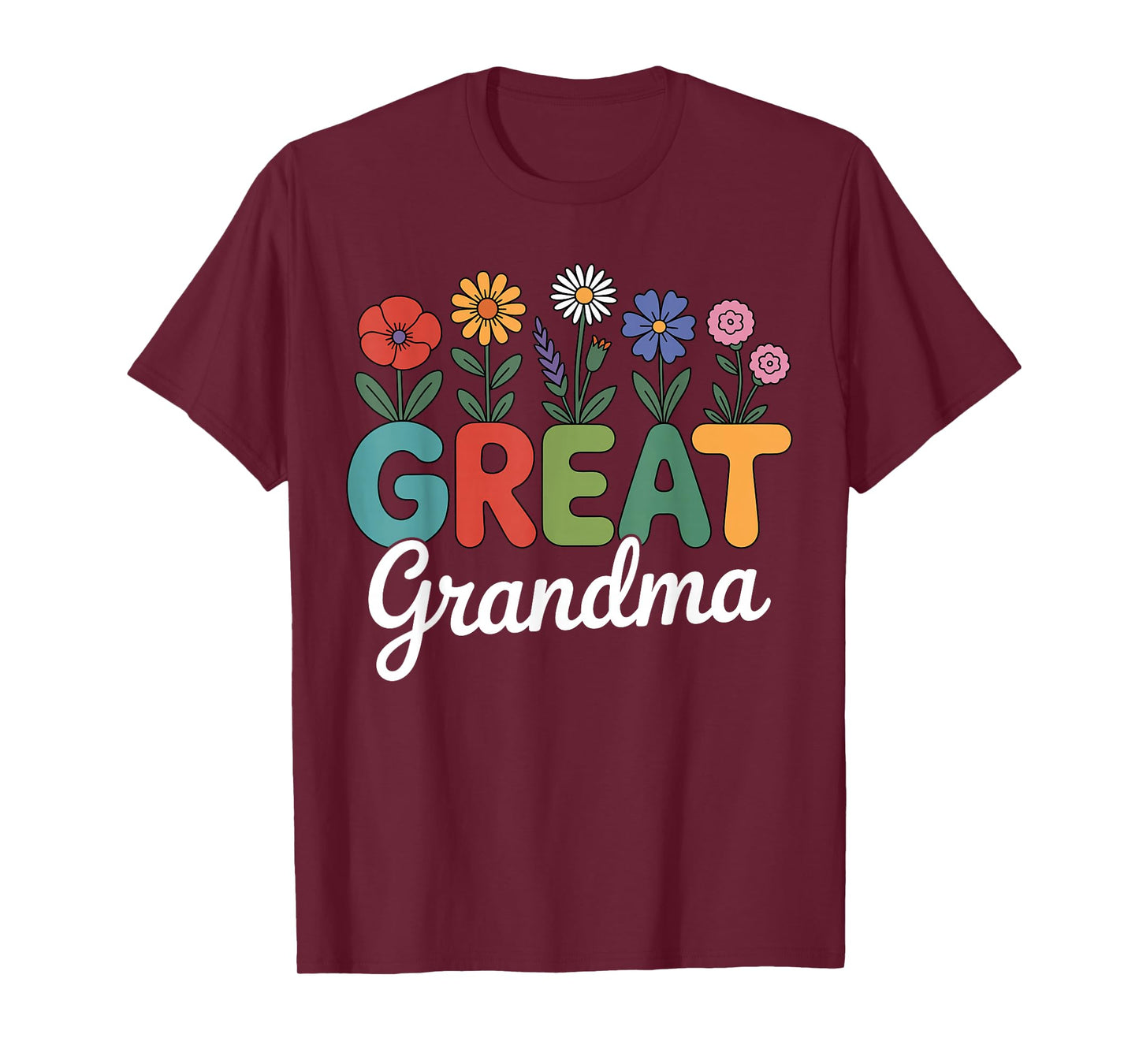 Cute Wildflowers Grandma Floral Mother's Day Great Grandma T-Shirt