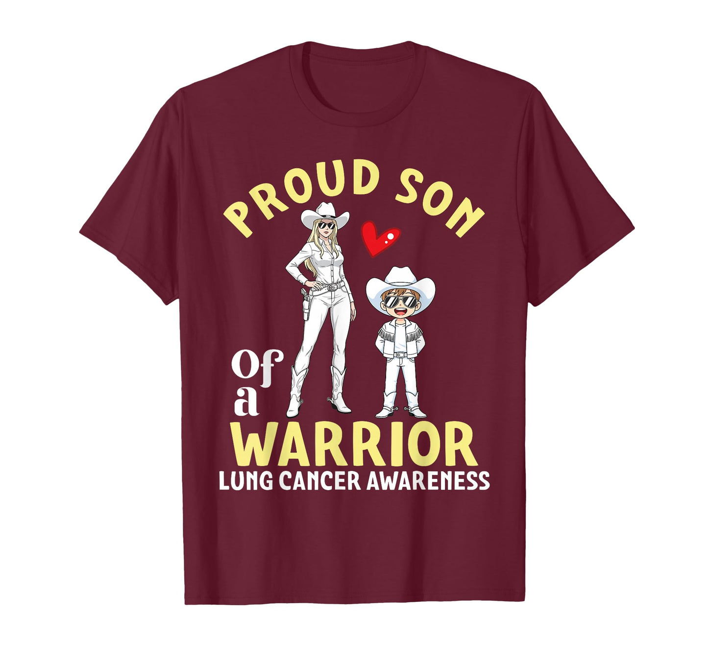 Proud Son of A Warrior Lung Cancer Awareness Support Mother T-Shirt