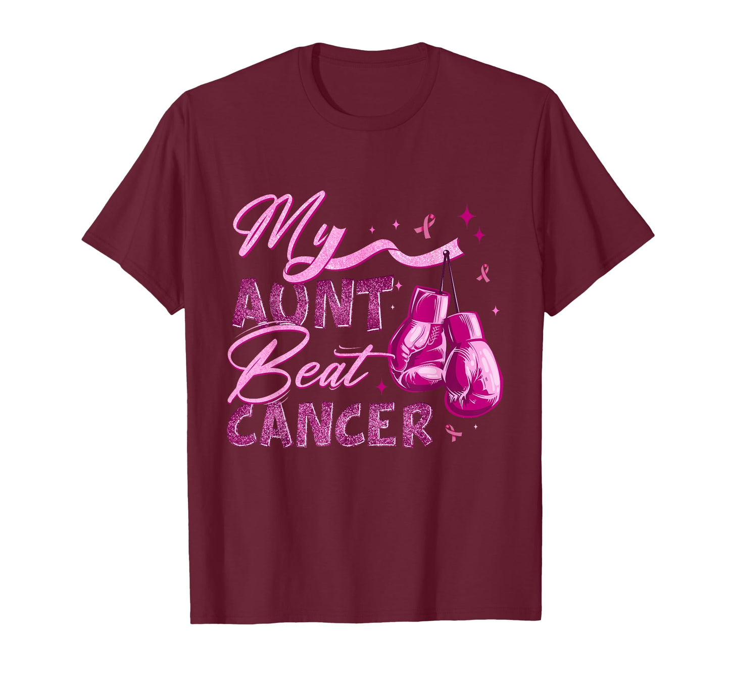 My Aunt Beat Cancer Breast Cancer Awareness Support Squad T-Shirt
