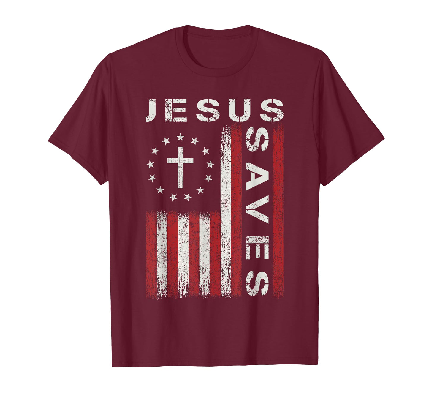 Jesus Saves USA Christian God Bible Faith Cross Religious T-Shirt