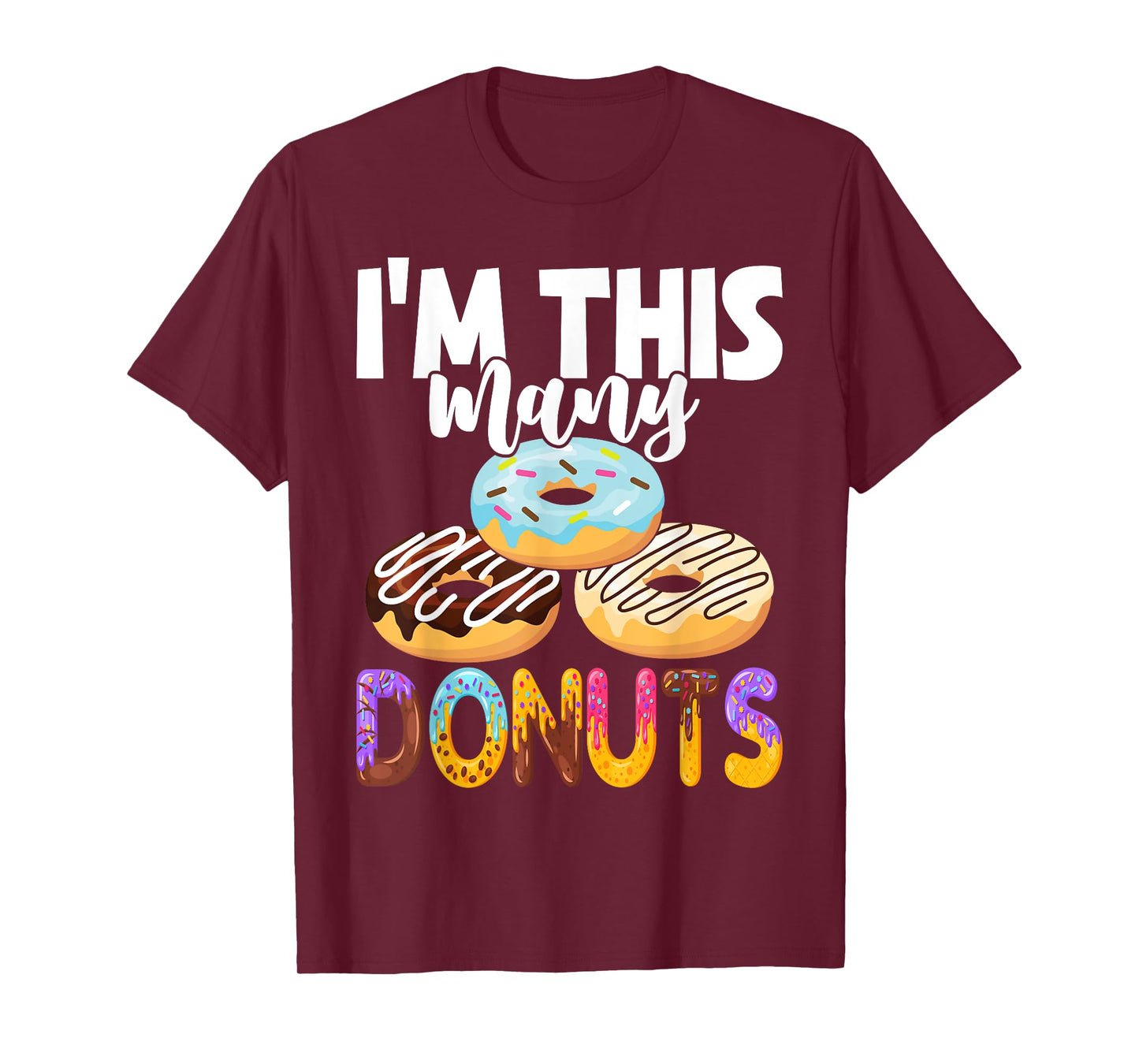Cute Donut 3rd Birthday I'm This Many Donuts 3-Year-Old T-Shirt