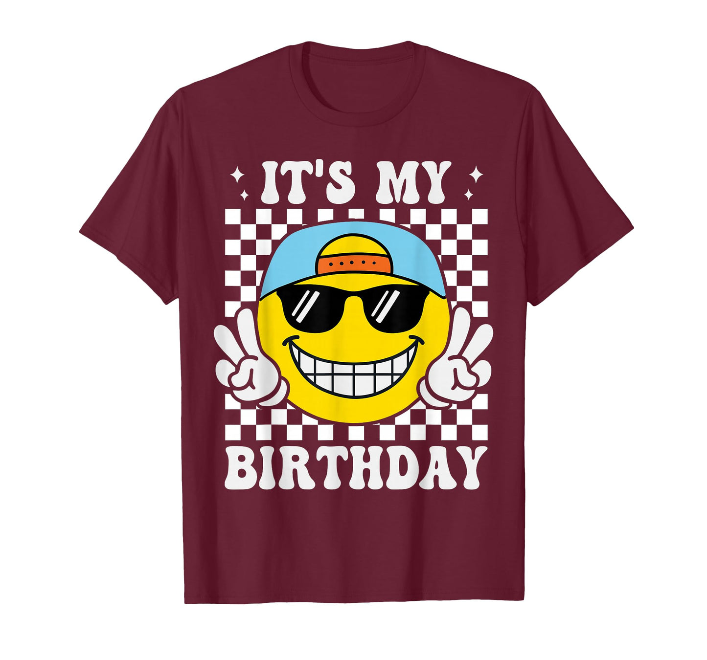 Bruh It's My Birthday Peace Sign Smile Birthday for Boys T-Shirt