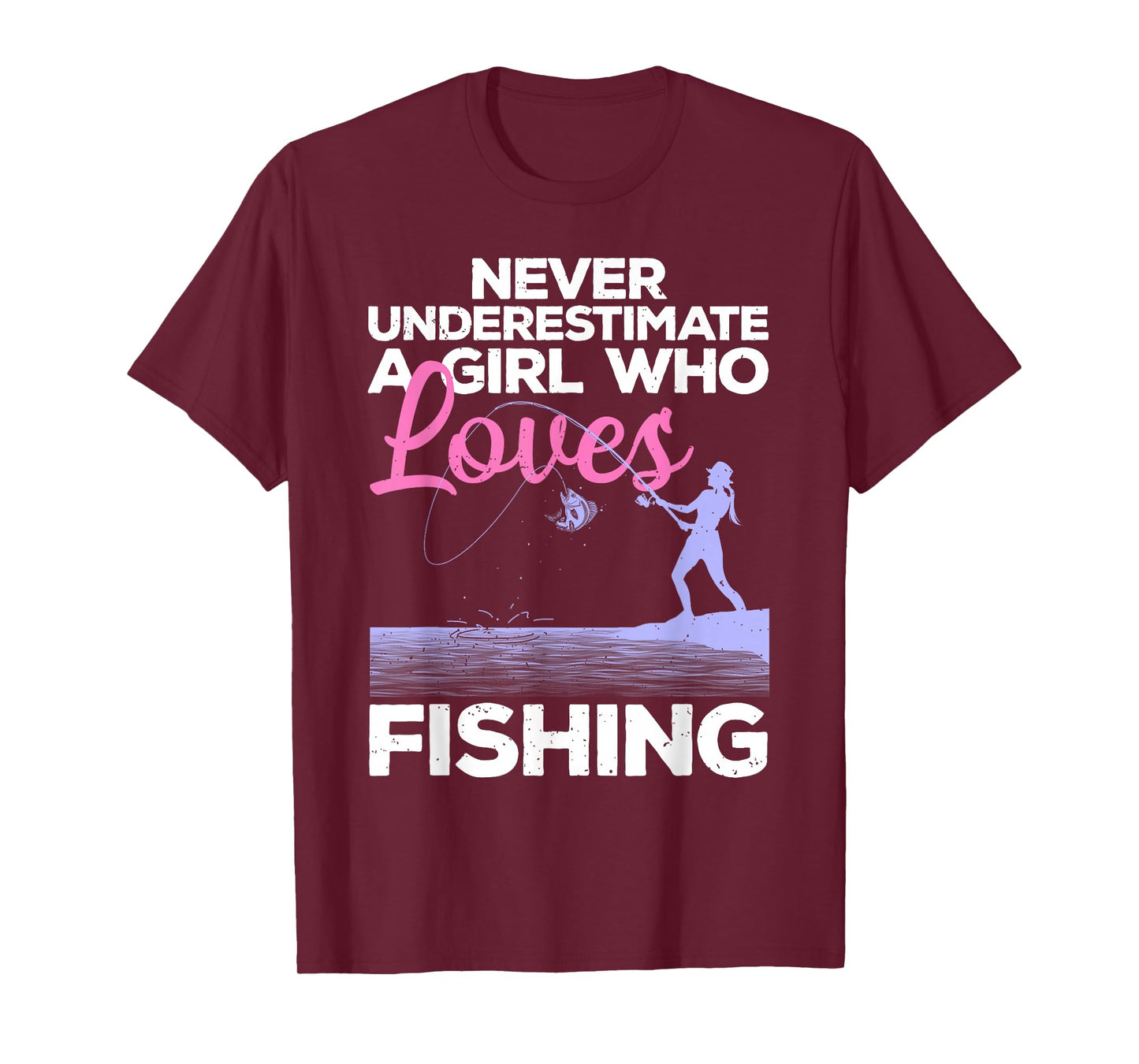Cool Fishing For Women Girls Fisherman Fish Lure Saltwater T-Shirt