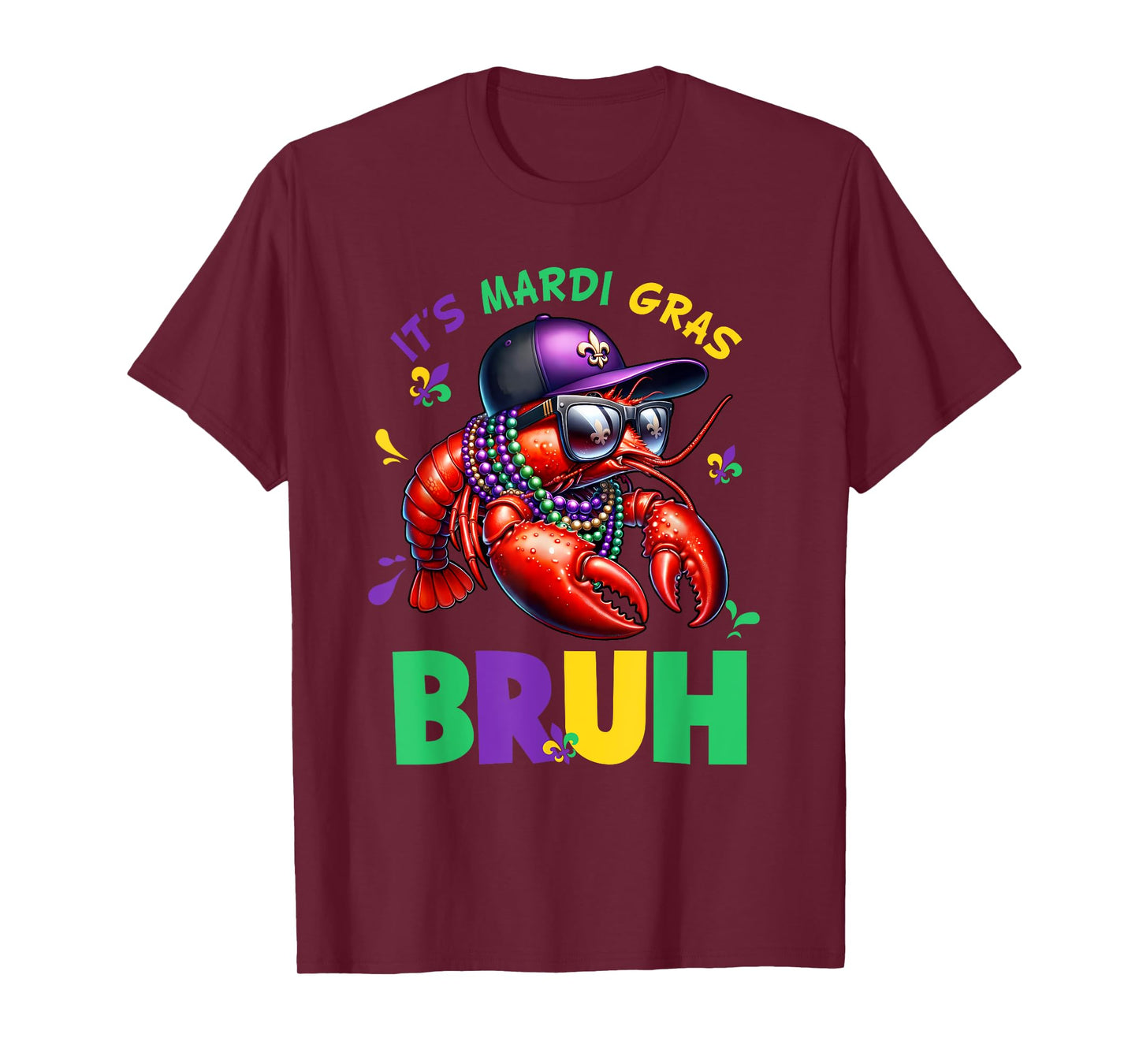 Bruh Mardi Gras Crawfish Boys Kids Mardi Gras T-Shirt