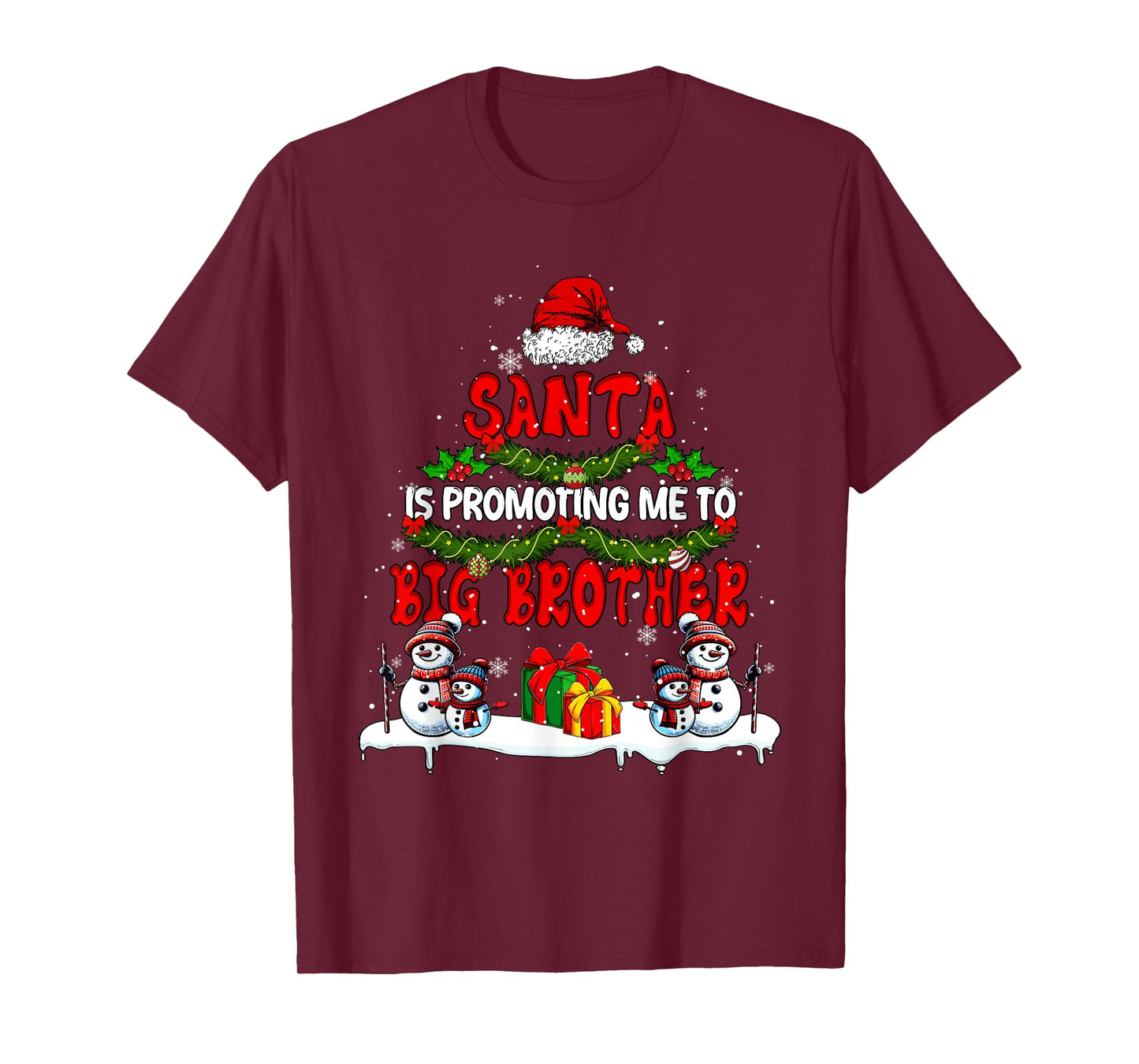Santa Is Promoting Me To Big Brother Xmas Expecting New Baby T-Shirt