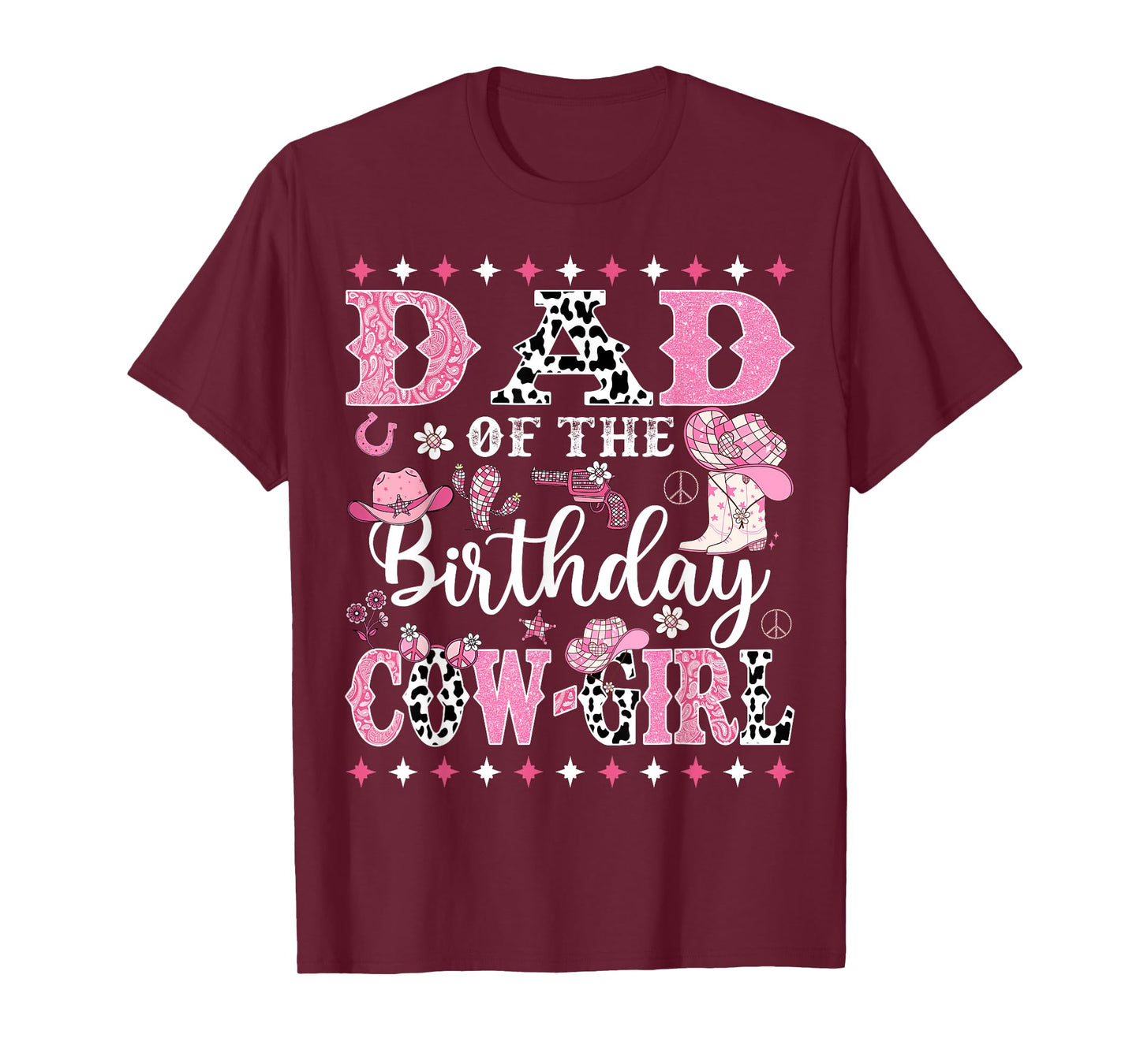Dad Of The Birthday CowGirl Rodeo CowGirl Birthday T-Shirt