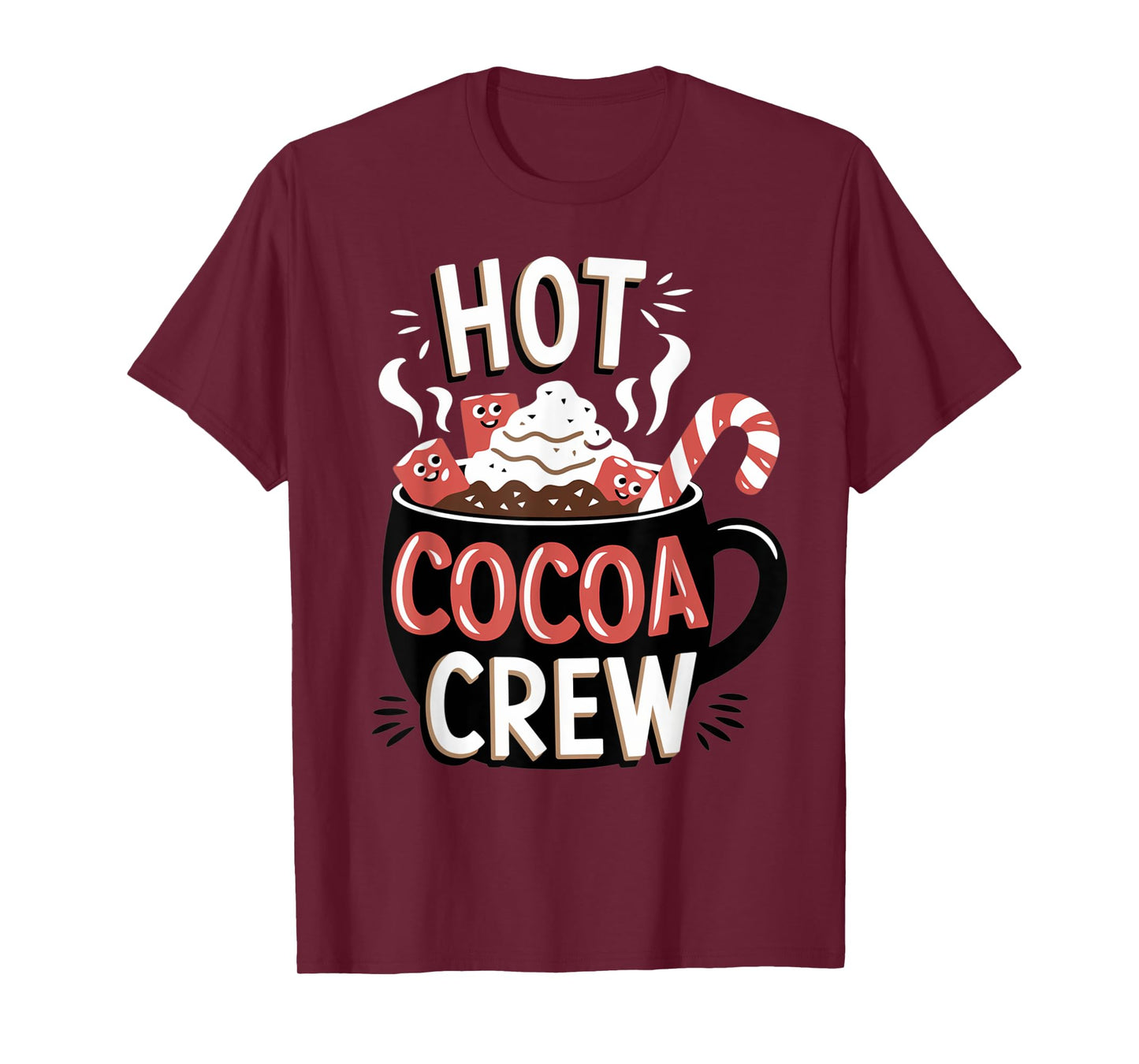 Hot Cocoa Crew Cozy Winter Holiday Team T-Shirt