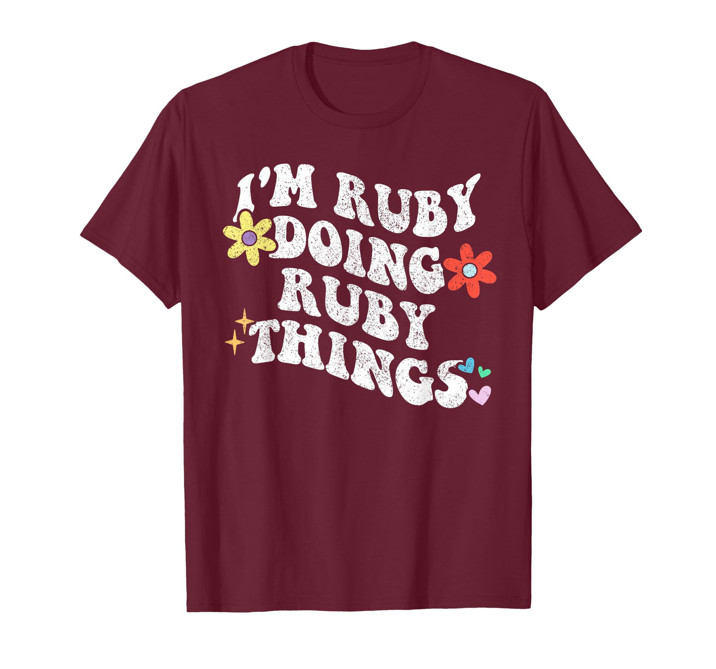 Retro Groovy Im RUBY Doing RUBY Things Funny Mother's Day T-Shirt