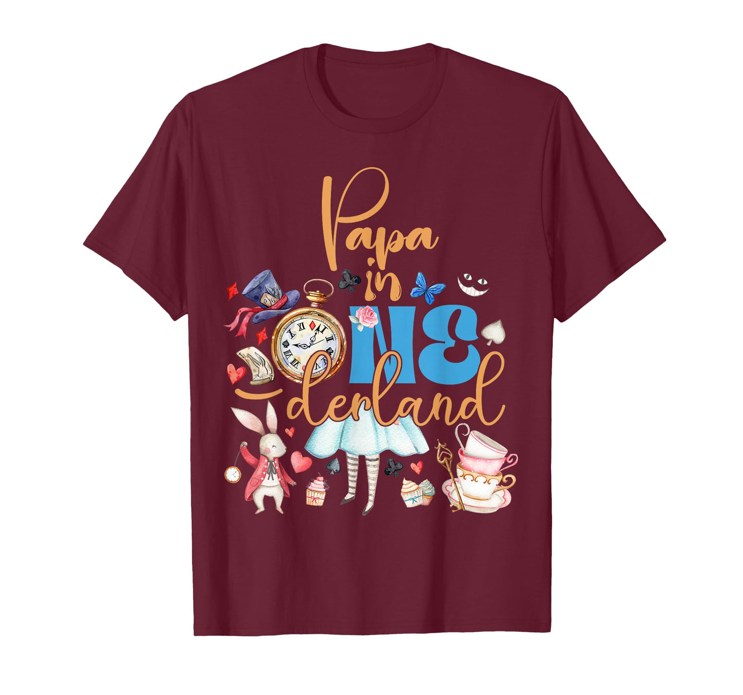 Alice Papa in ONEderland Birthday Family T-Shirt