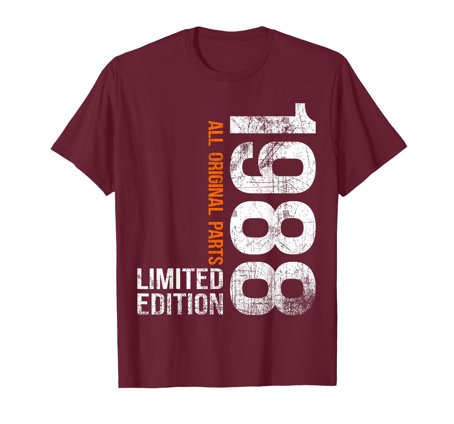 Vintage 1988 37th Birthday Gifts Men Women 37 Years Old T-Shirt