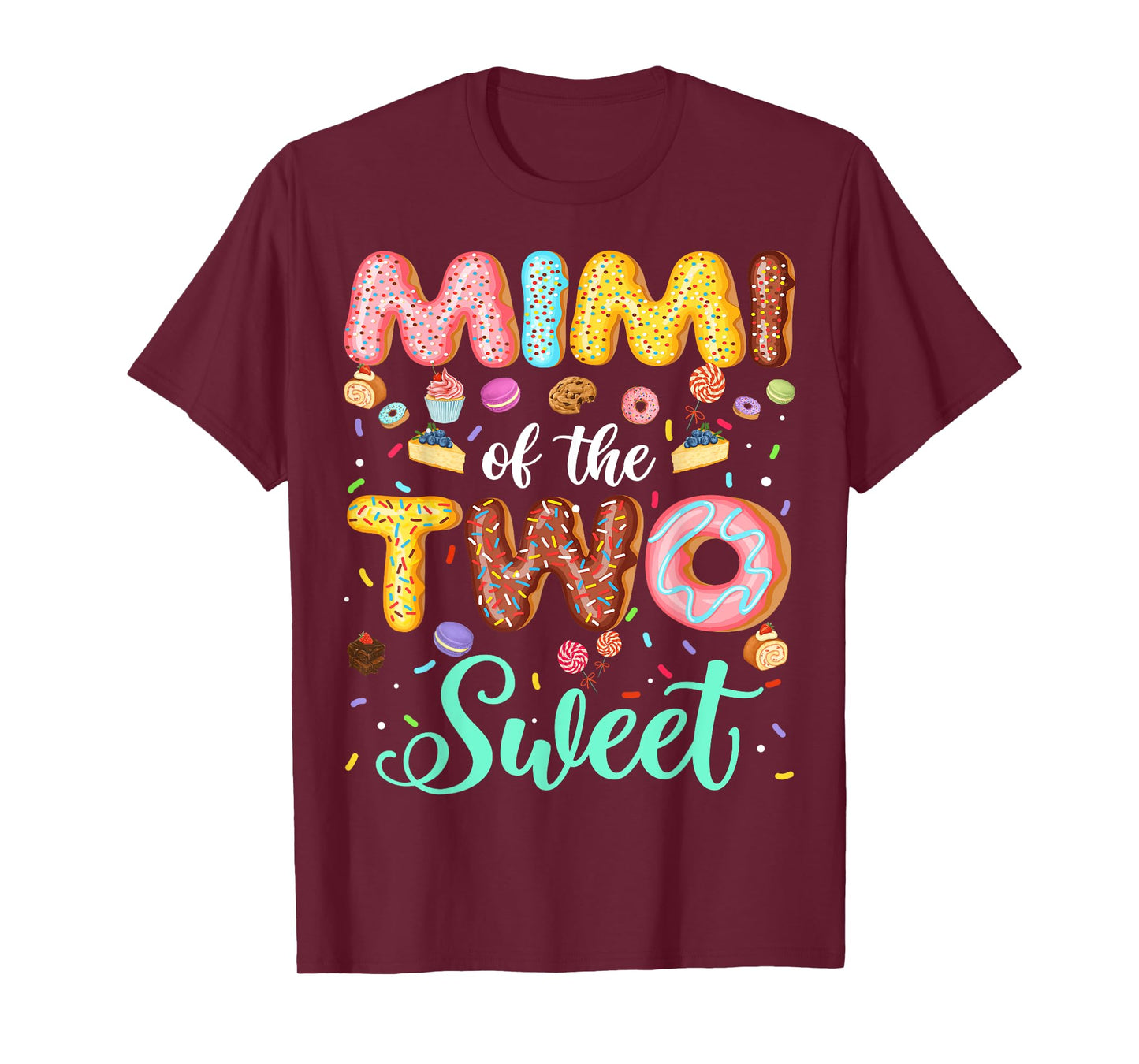 Mimi Of The Two Sweet 2Nd Birthday Boy Girl Donut T-Shirt