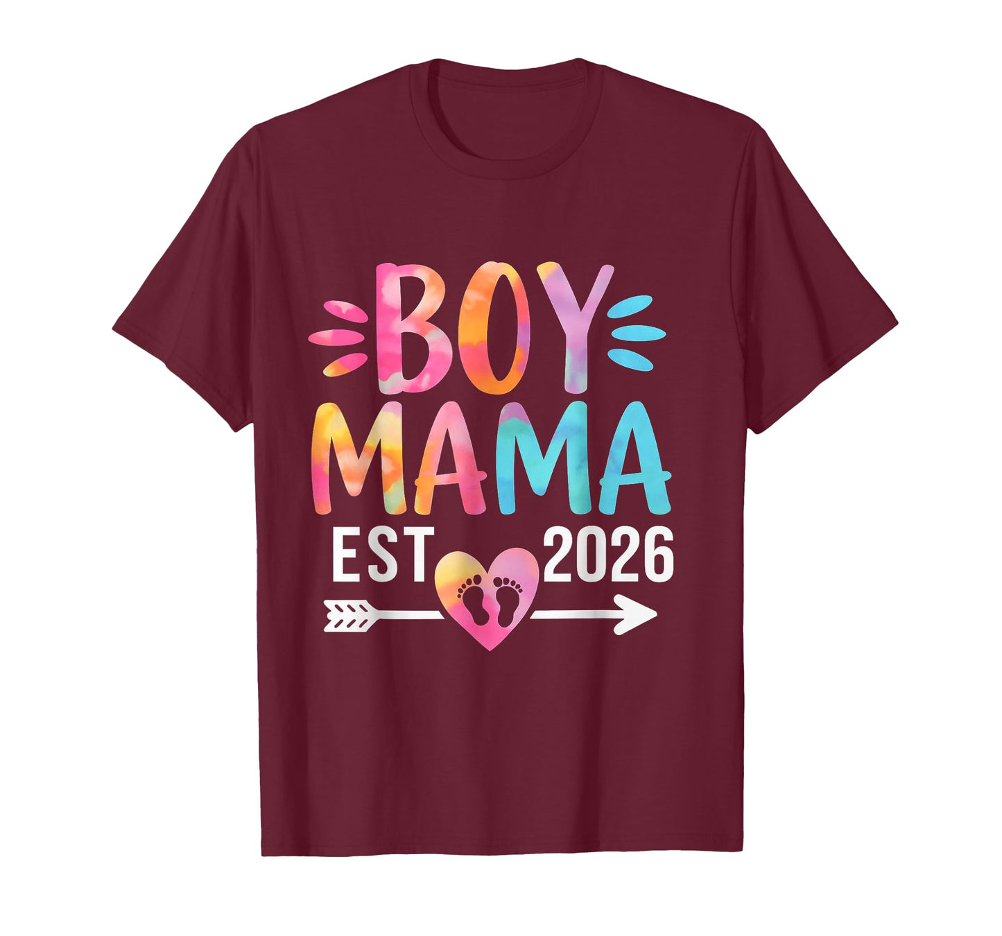 Boy Mama Est 2026 Boy Mom Pregnancy Mom To Be New Mama 2026 T-Shirt