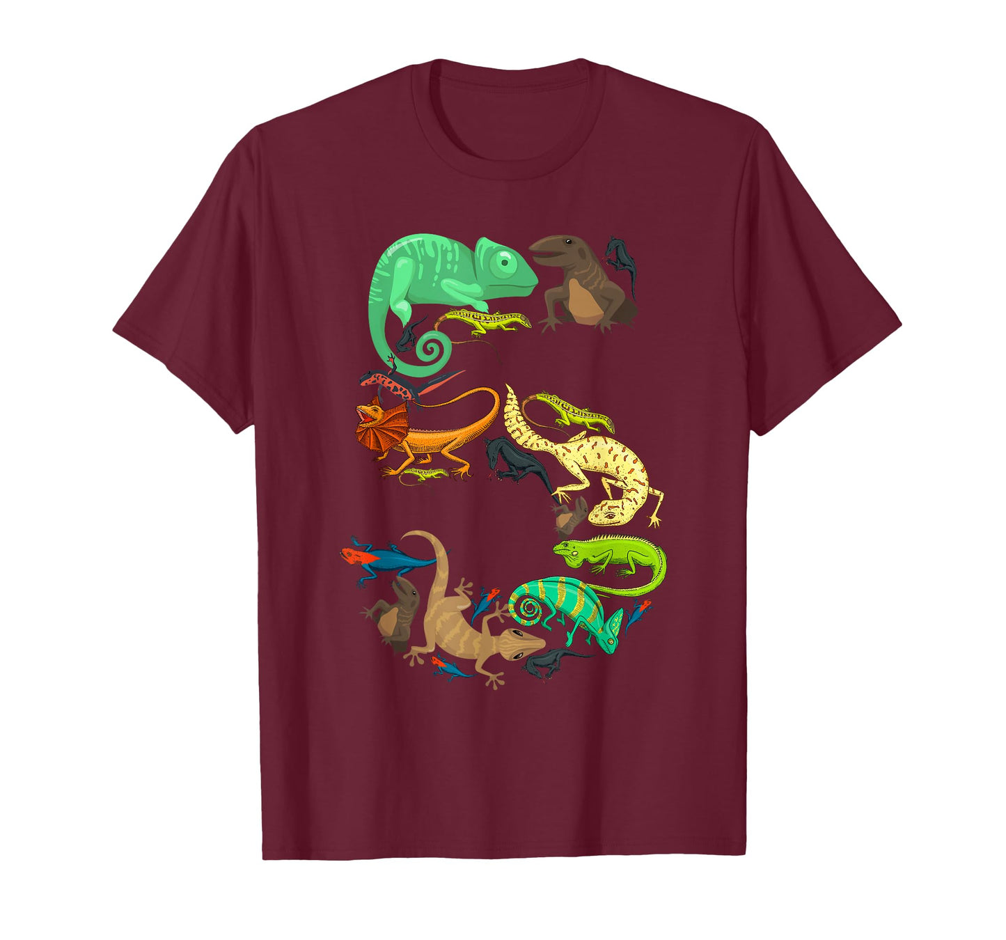 Kids 5th Birthday Reptiles Lizards Themed 5 Year Old Boys T-Shirt