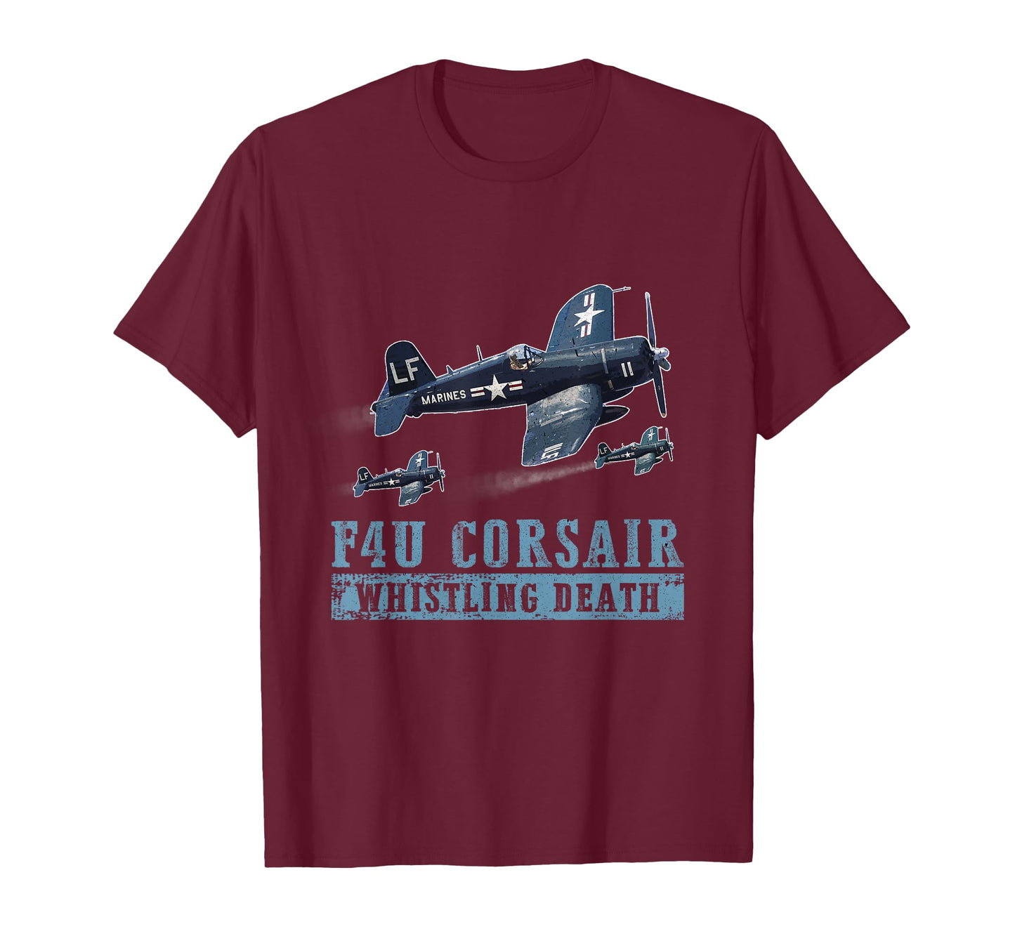 F4U Corsair WW2 Fighter Aircraft Whistling Death Military T-Shirt
