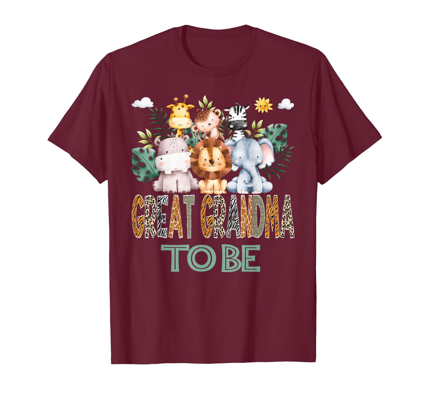 Soon To Be Great Grandma Jungle Animal Safari Gender Reveal T-Shirt