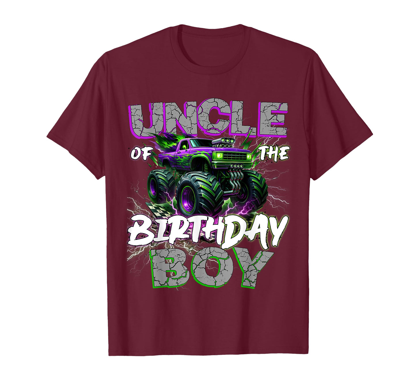 Uncle Of The Birthday Monster Truck Family Matching Party T-Shirt