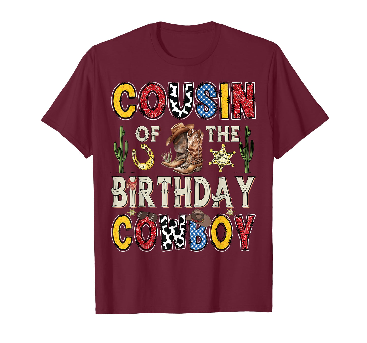 Cousin Of The Birthday CowBoy Rodeo Cousin Western T-Shirt