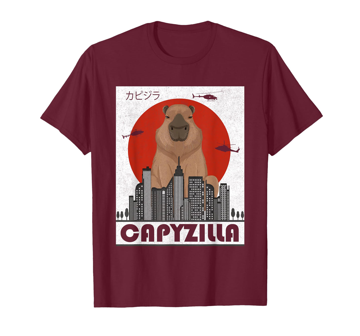 Capyzilla Capybara Japanese Art Funny Capybara Men Women Kid T-Shirt