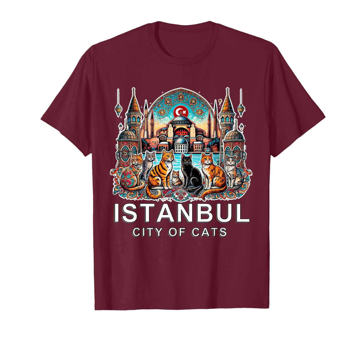 Istanbul, Turkey - City of Cats II - in Turkish White T-Shirt