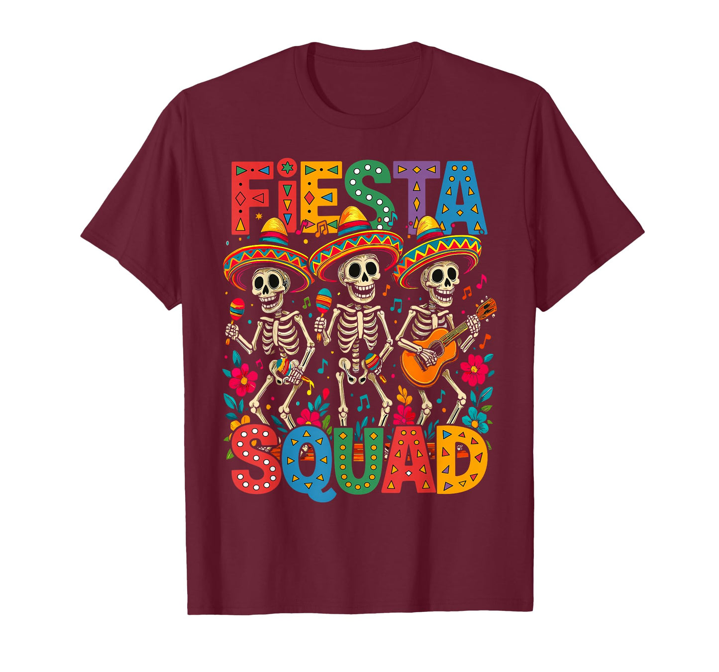 Fiesta Squad Skeleton Cinco de Mayo Fiesta Mexican T-Shirt