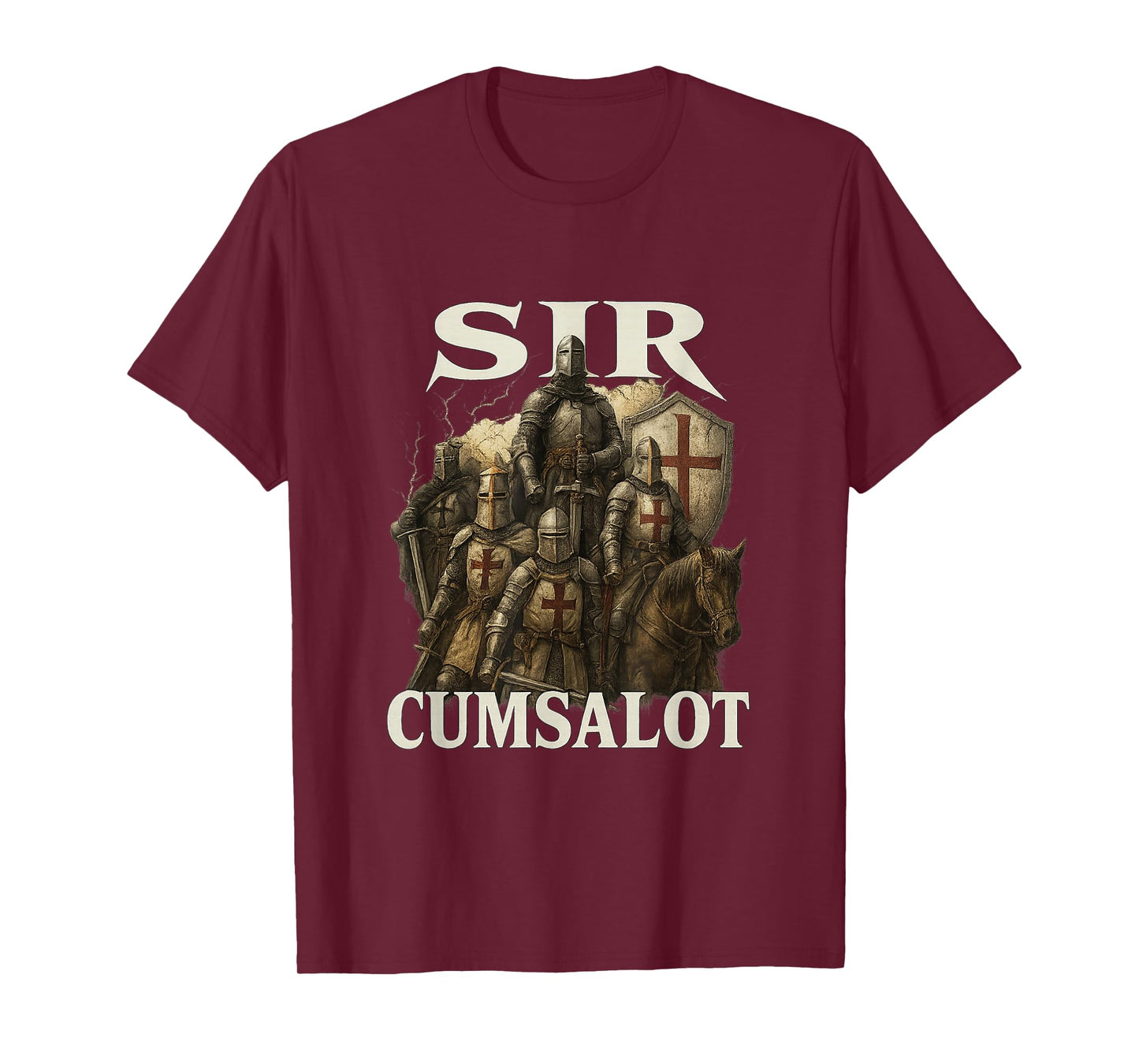 Sir Cumsalot Funny Gen Z Brainrot Raunchy Meme Unhinged Y2K T-Shirt