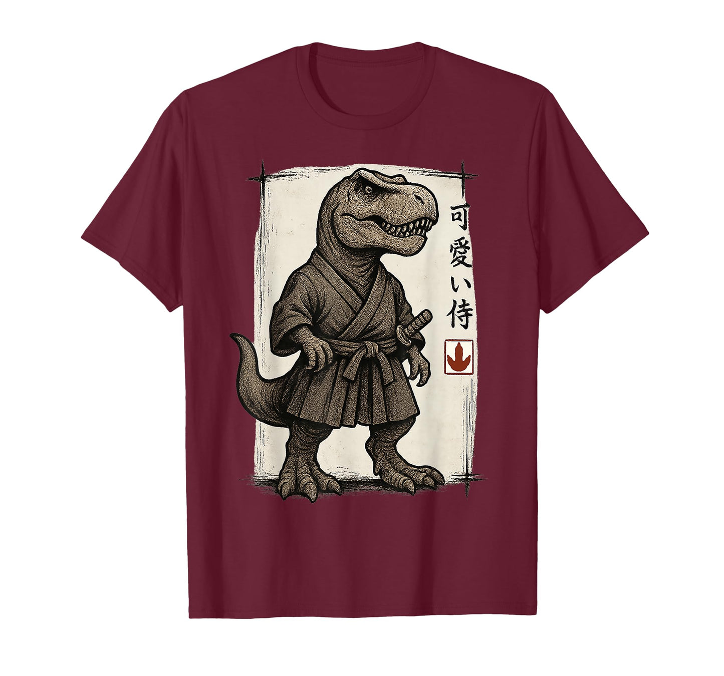 Samurai T Rex Japanese Art Anime Funny Gifts Men Women Kid T-Shirt