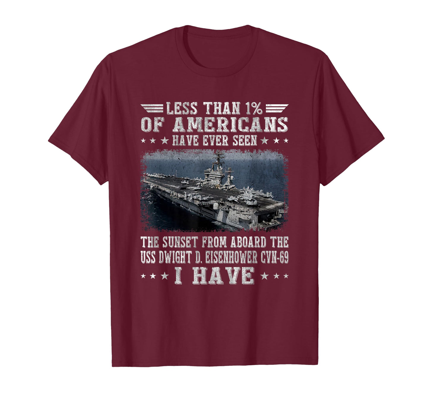 USS Dwight D. Eisenhower CVN-69 Aircraft Carrier Veteran T-Shirt