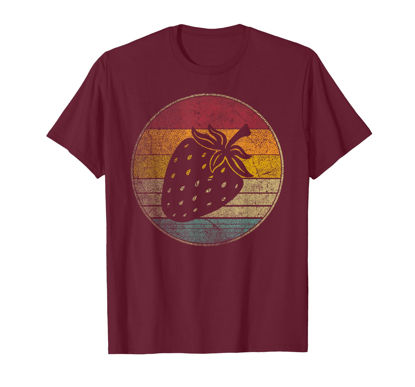 Strawberry Fruit Vintage Festival Distressed Retro 70s Gift T-Shirt