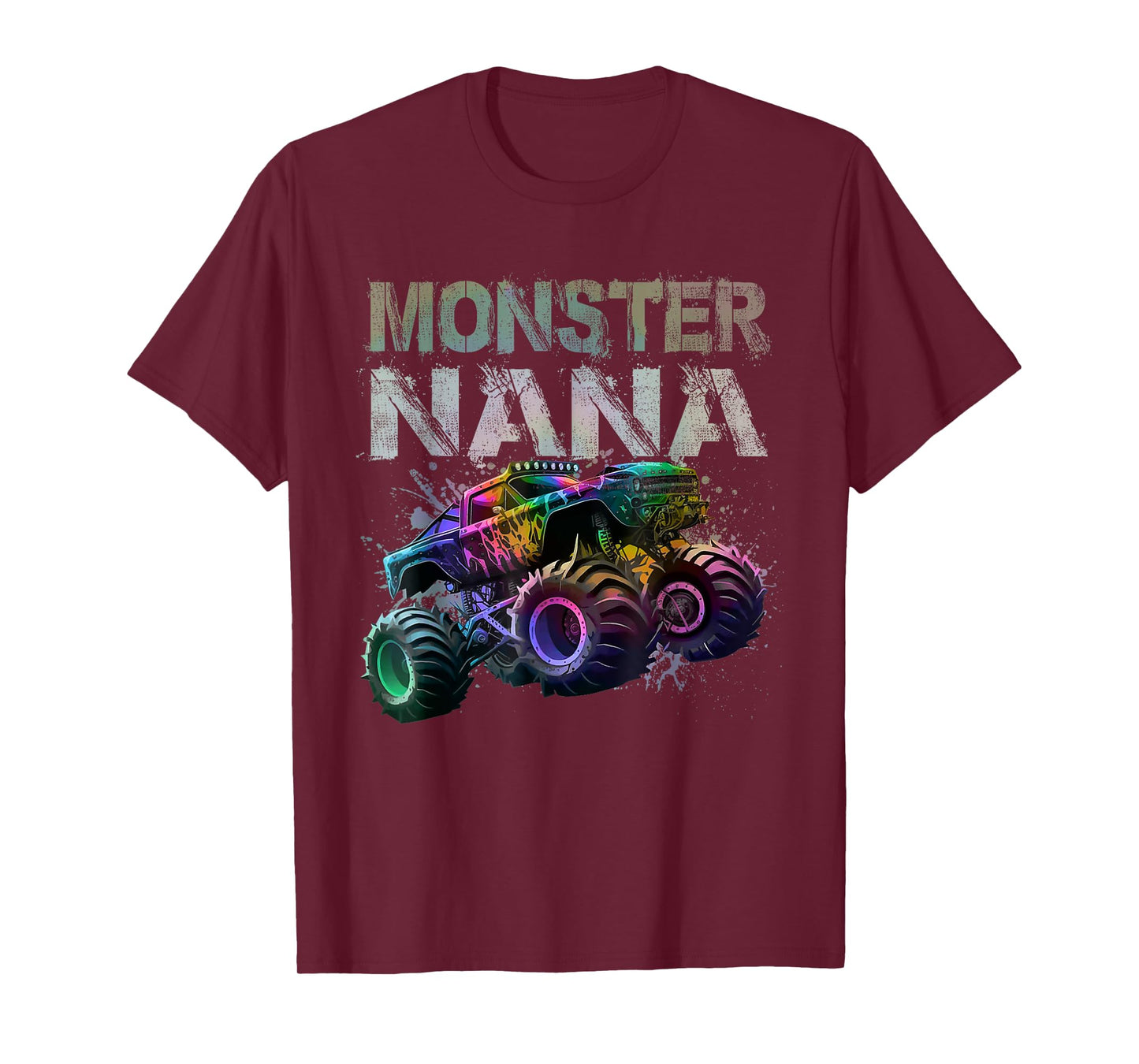 Monster Truck Nana Family Matching Monster Truck Tie Dye T-Shirt