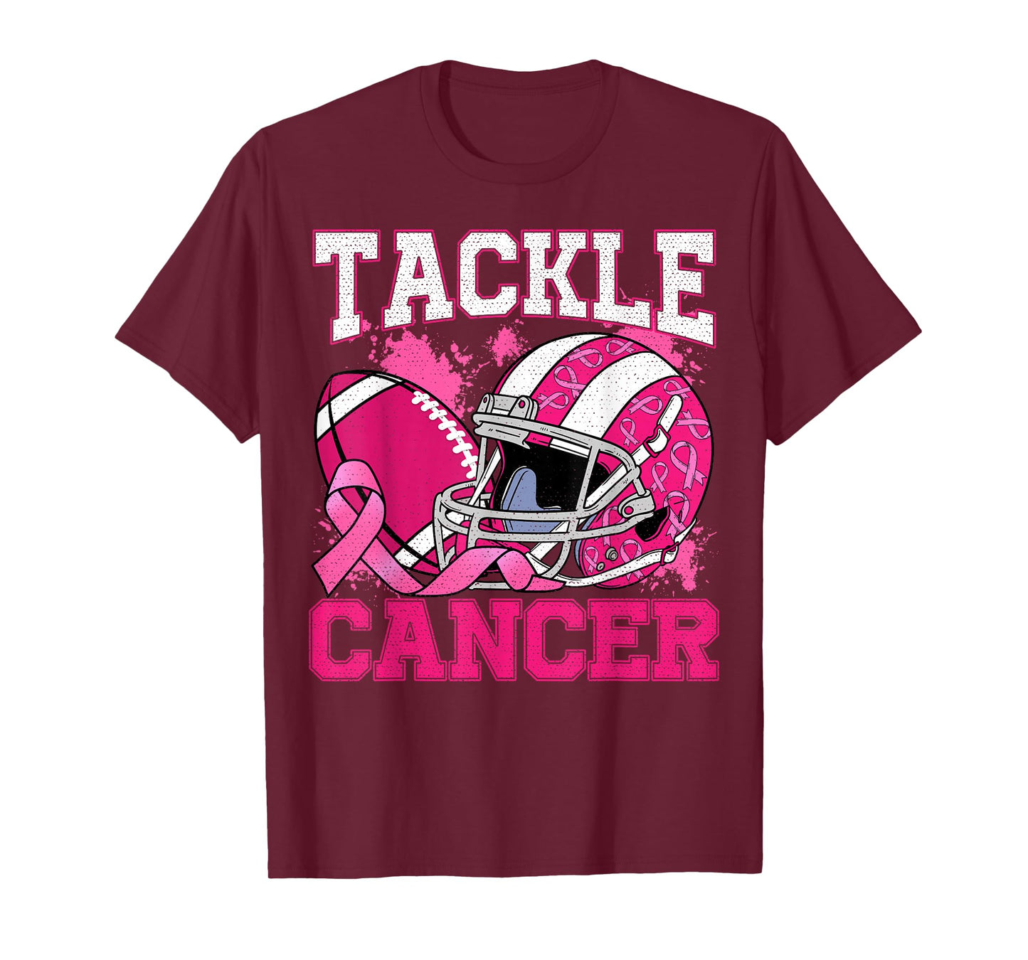 Tackle Breast Cancer Football Pink Breast Cancer Awareness T-Shirt