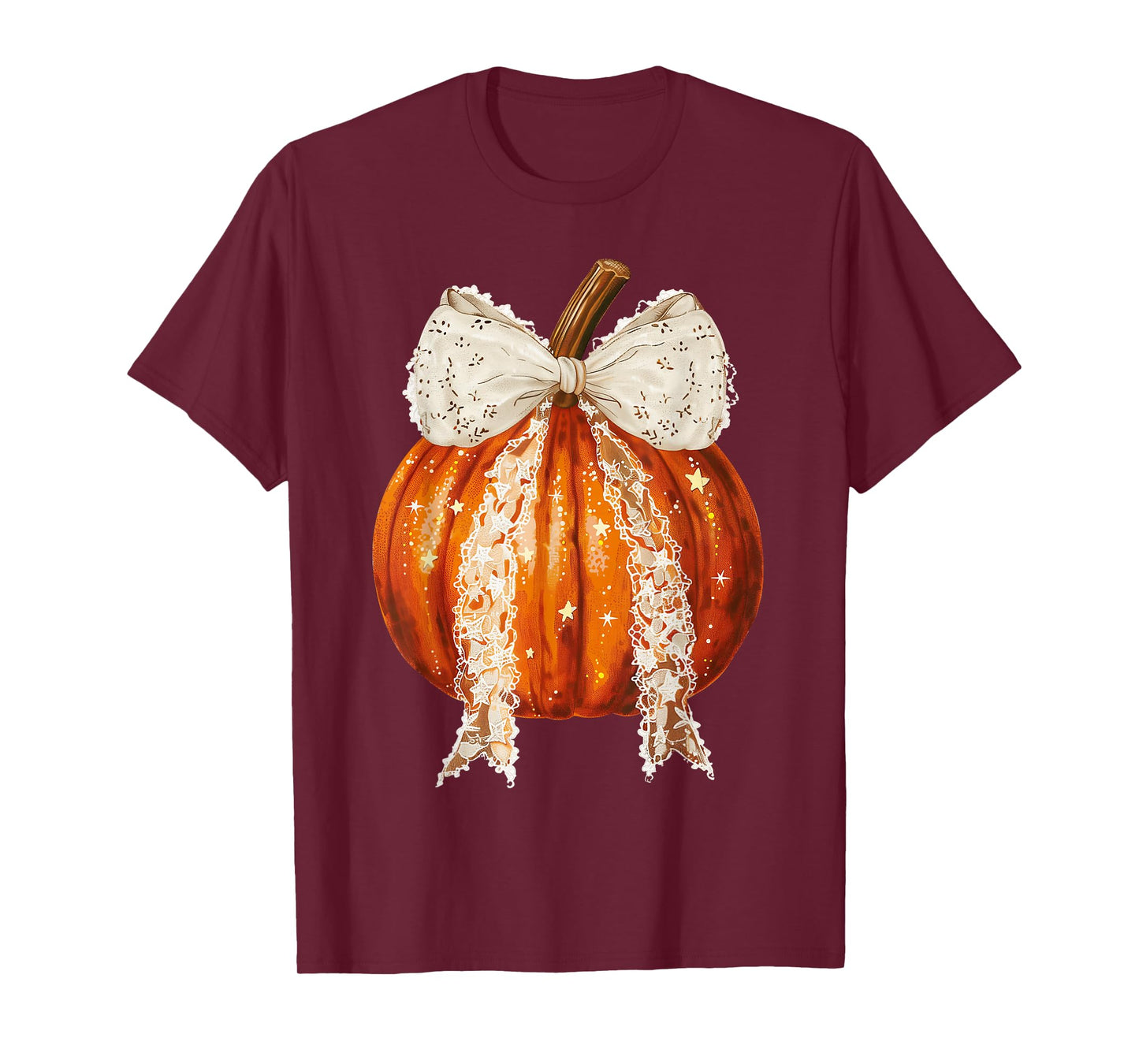 Coquette Bow Pumpkin Season Autumn Fall Y'all Thanksgiving T-Shirt