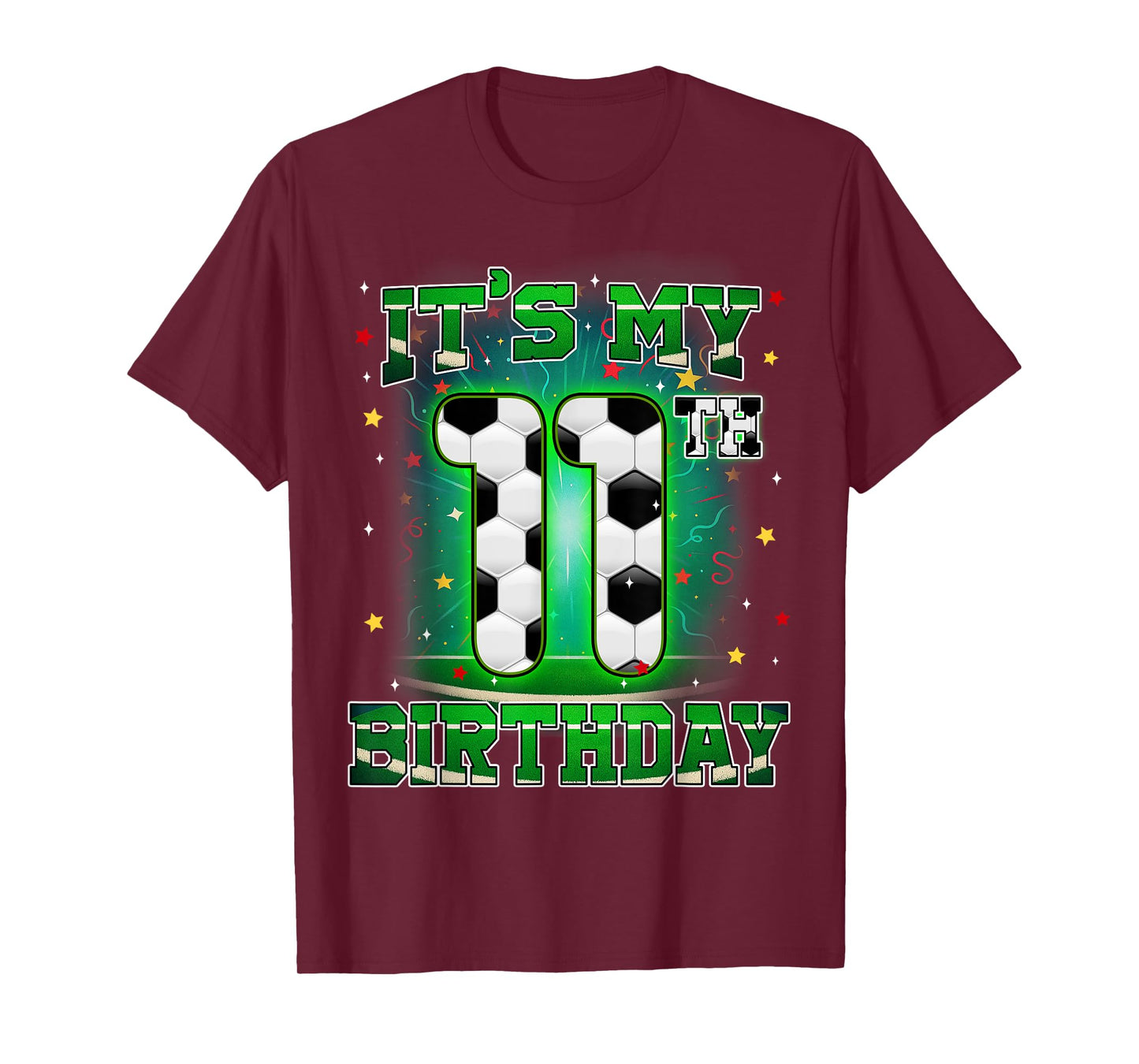 Its My 11th Birthday Boy Soccer 11 Years Old Party Matching T-Shirt