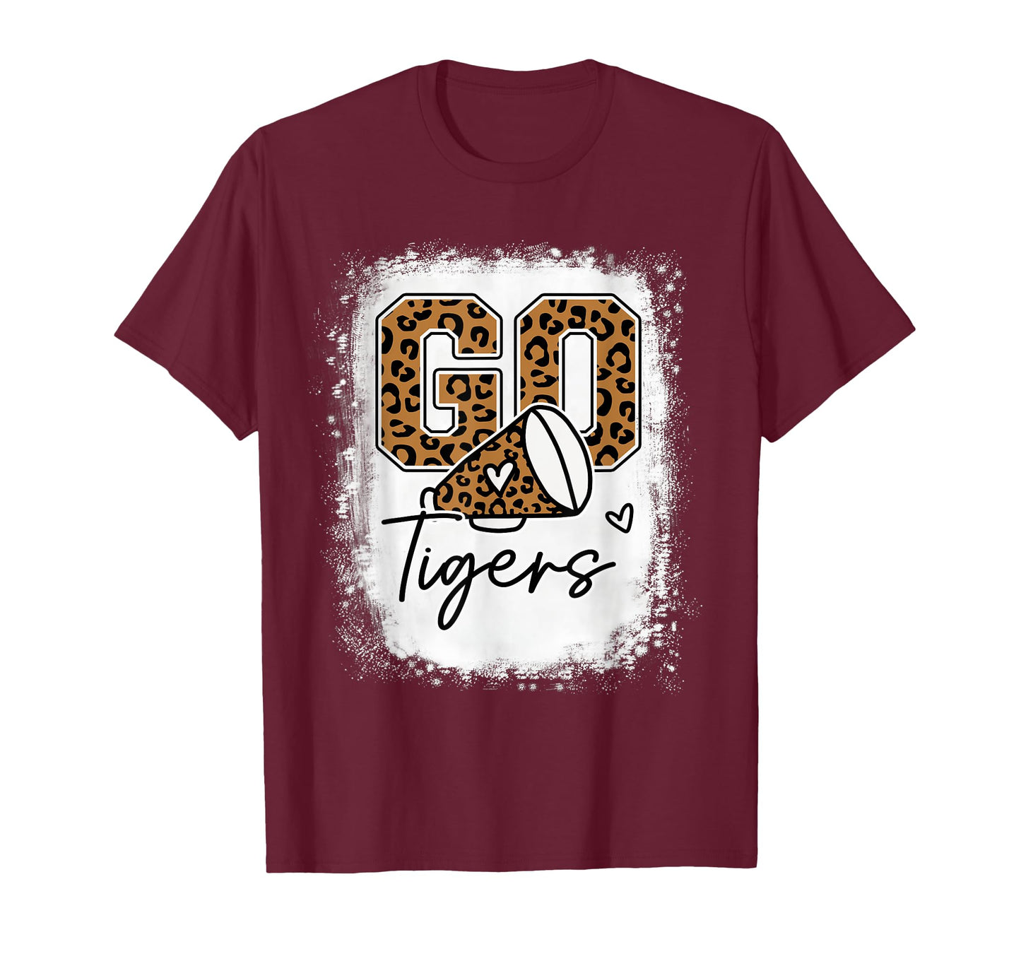 Go Cheer Tigers School Sports Fan Spirits Mascot Leopard T-Shirt