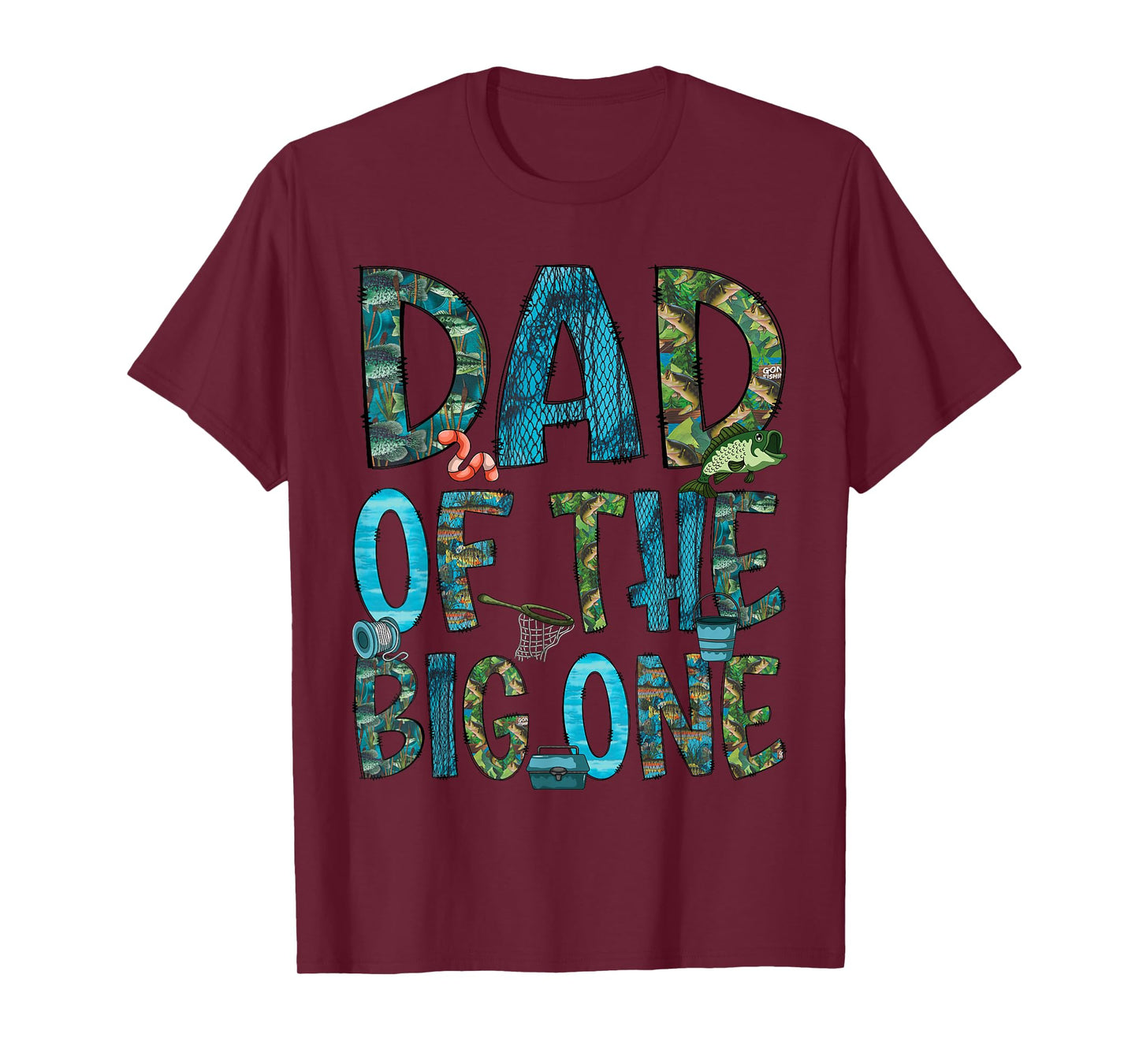 Dad Of The Big One 1st Birthday Party Fishing Matching T-Shirt