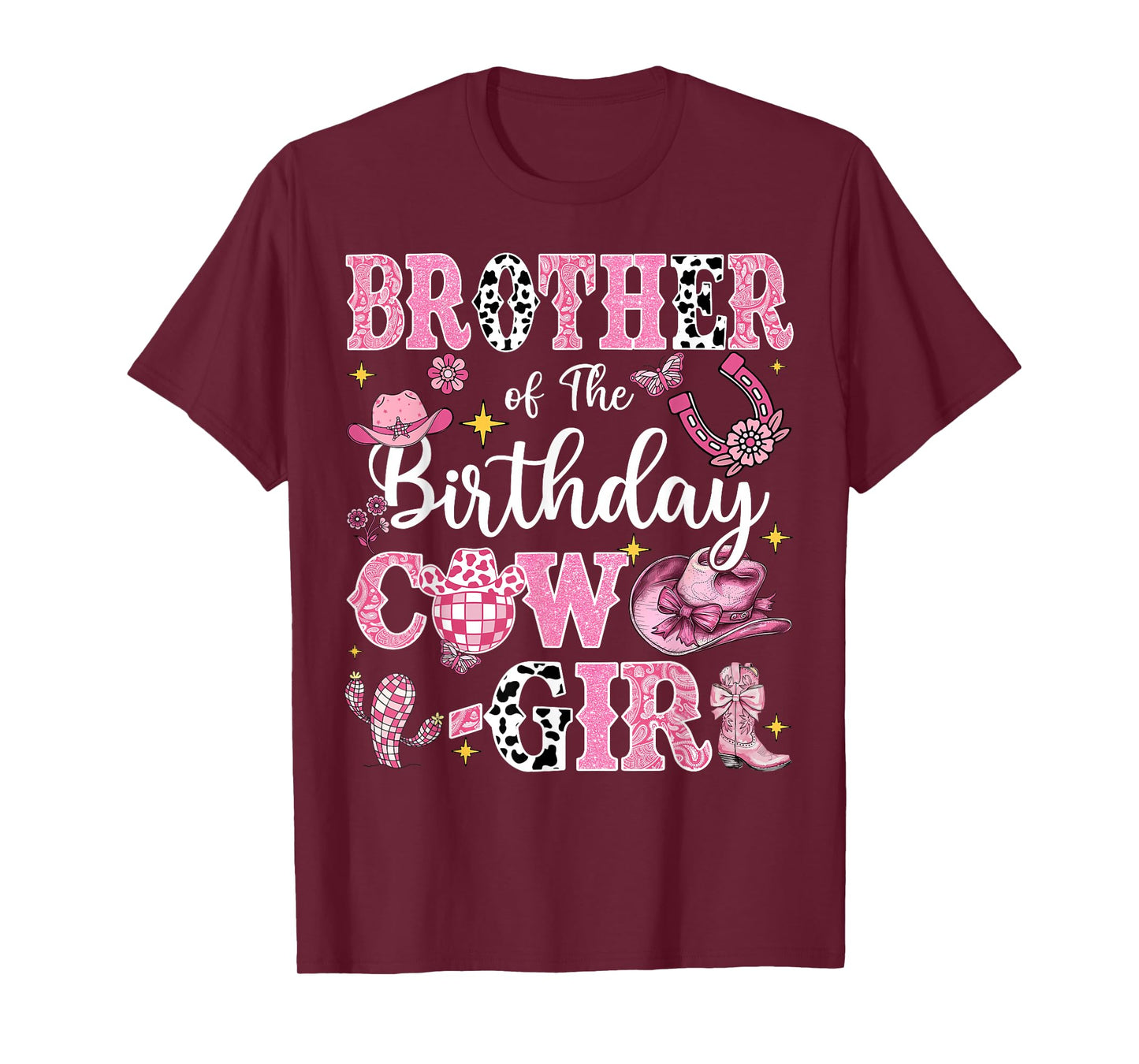 Brother Of The Birthday Cow-Girl Rodeo Brother Bday Party T-Shirt