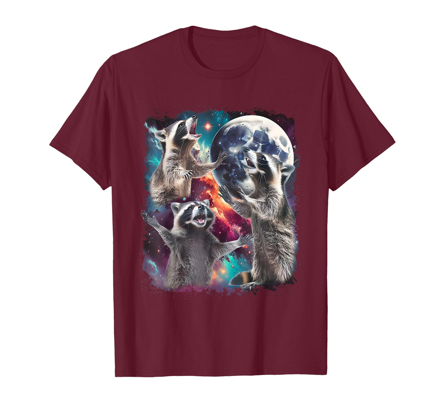 Racoons Howling At The Moon Vintage Raccoon Animal Lovers T-Shirt