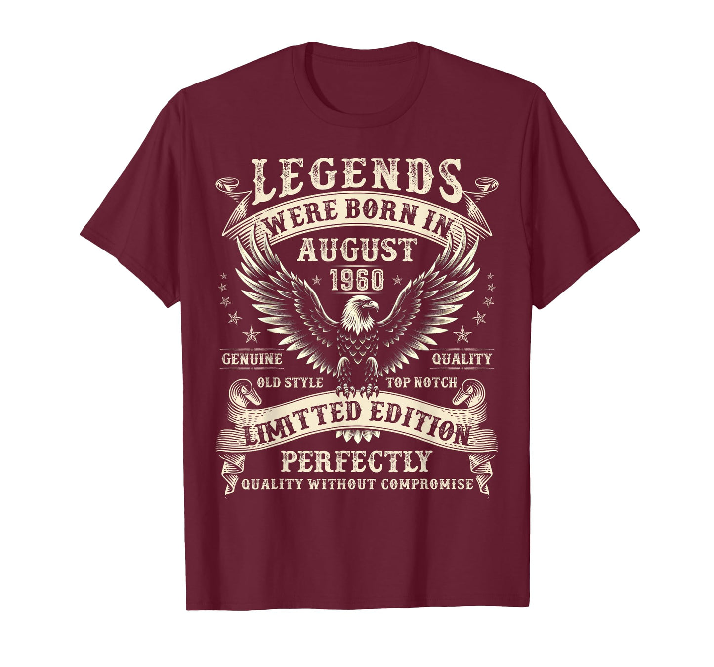 65 Year Old Birthday Gifts For Men 65th Birthday August 1960 T-Shirt