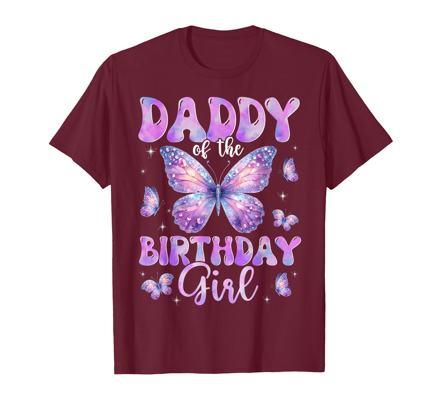 Daddy Of The Birthday Girl Butterfly Family Matching T-Shirt