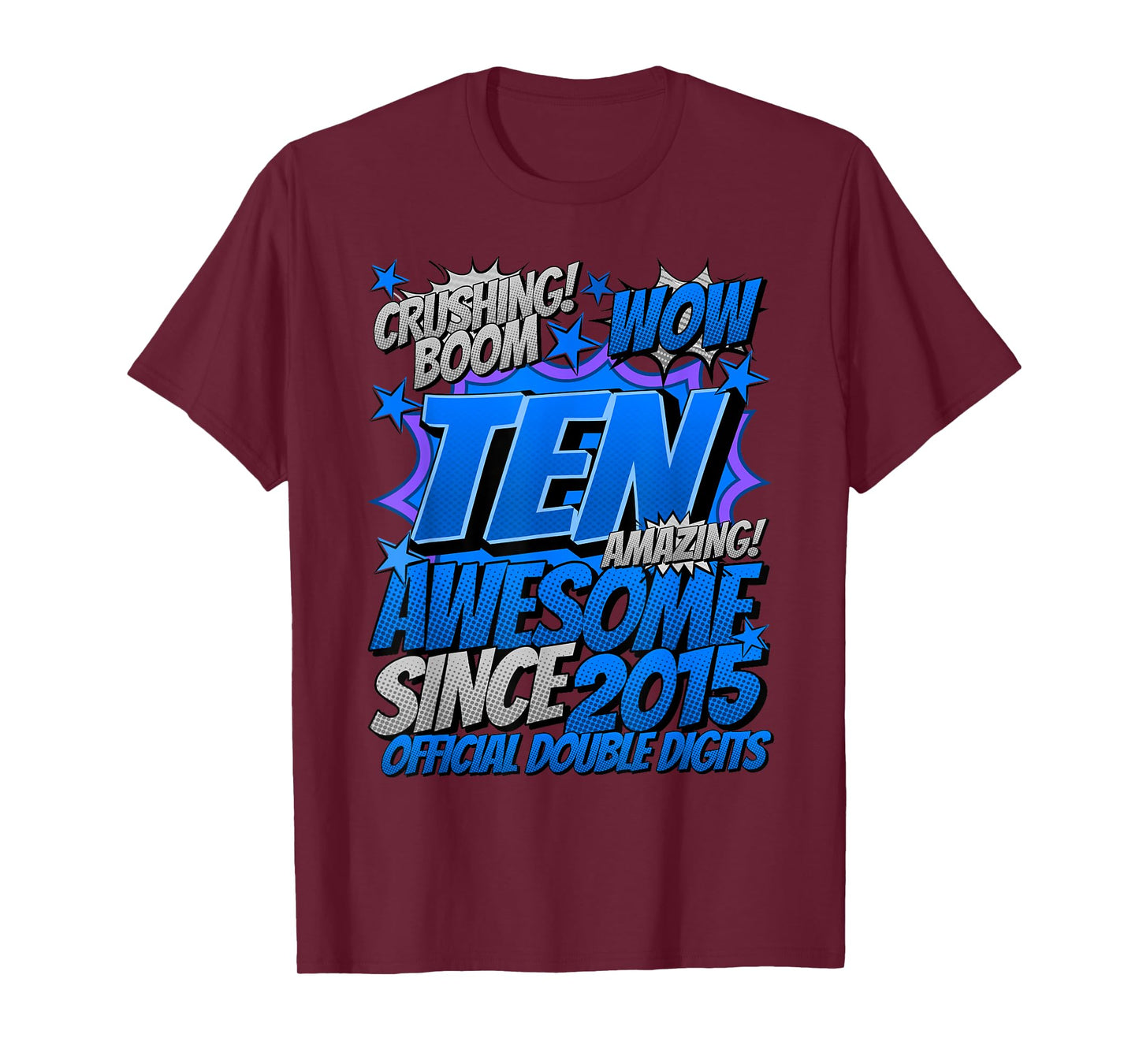 Official Double Digits 10 Year Old Gifts 10th Birthday Boy T-Shirt