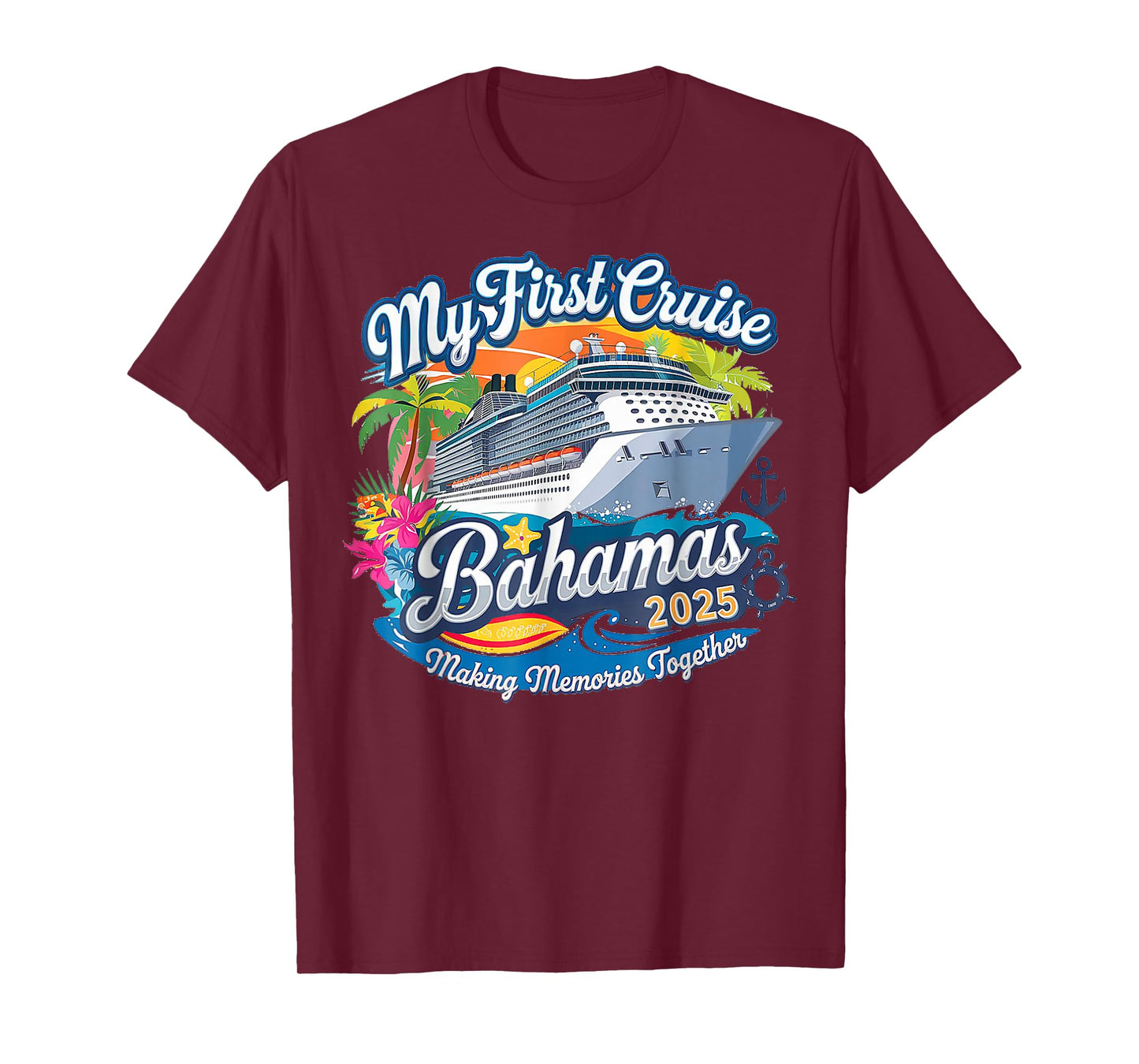 My First Cruise Bahamas 2025 Cute First Time Cruise Vacation T-Shirt
