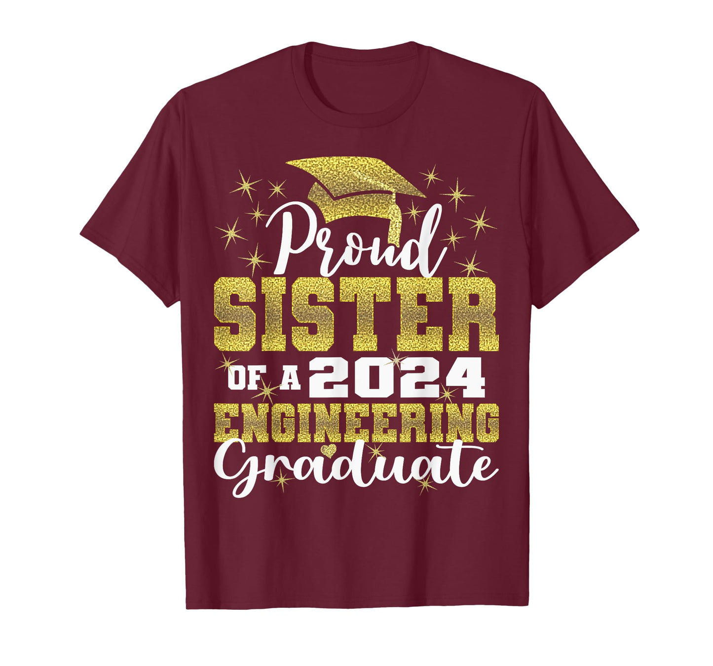 Super Proud Sister of 2024 Engineering Graduate Family T-Shirt