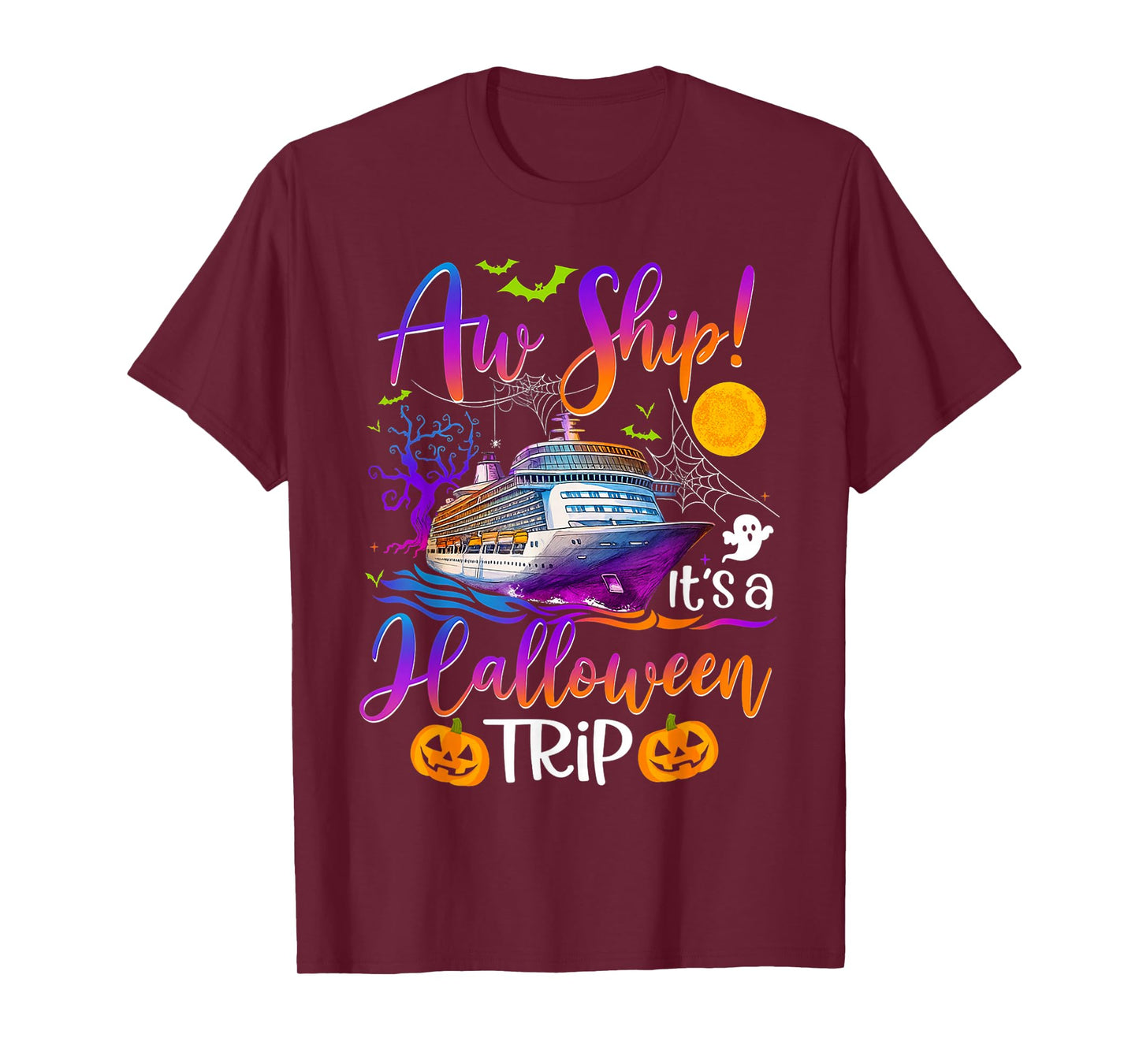 Aw Ship Halloween Family Cruise Crew Family Vacation Trip T-Shirt