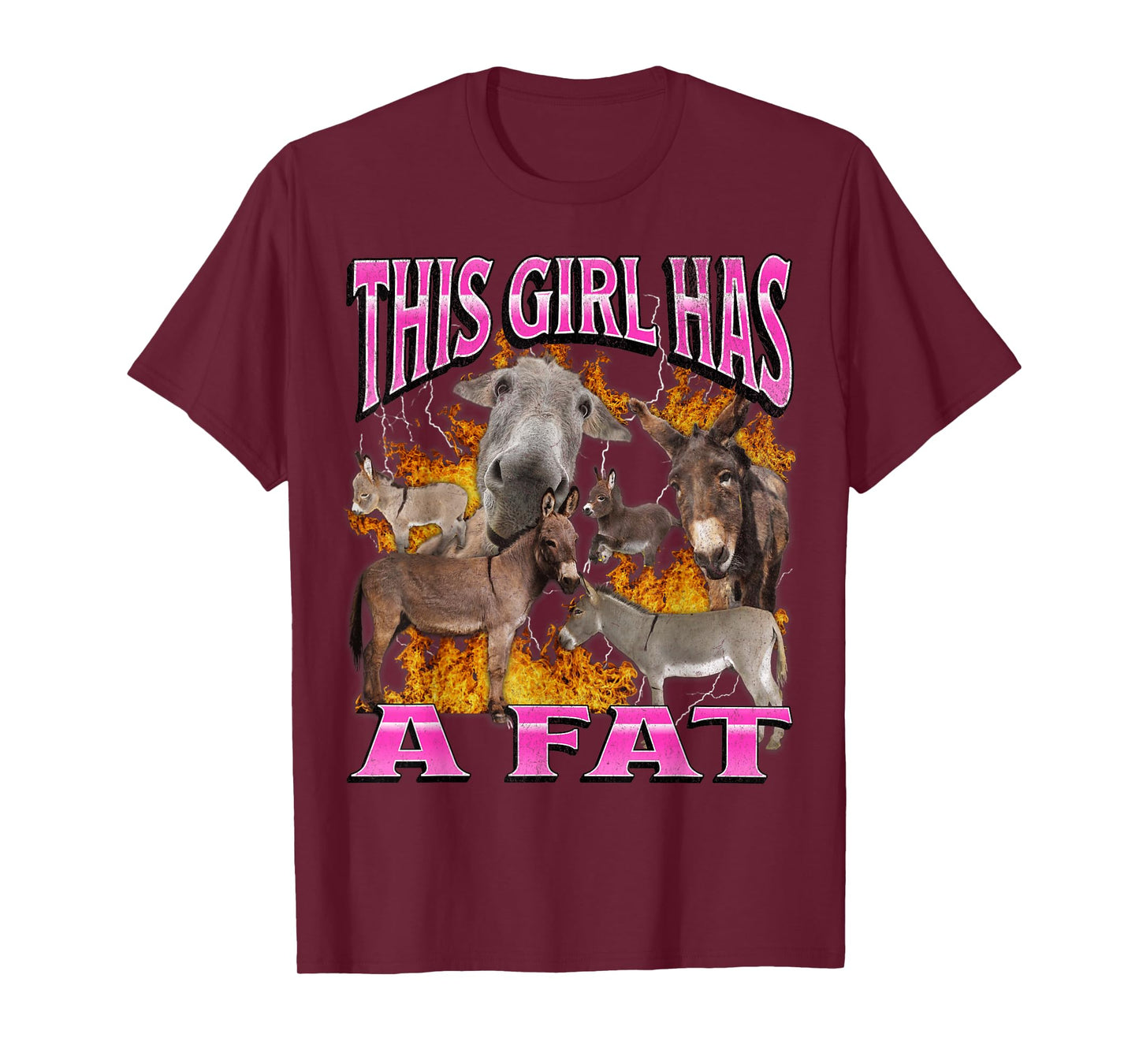 This Girl Funny Offensive Donkey Meme Bootleg Graphic T-Shirt