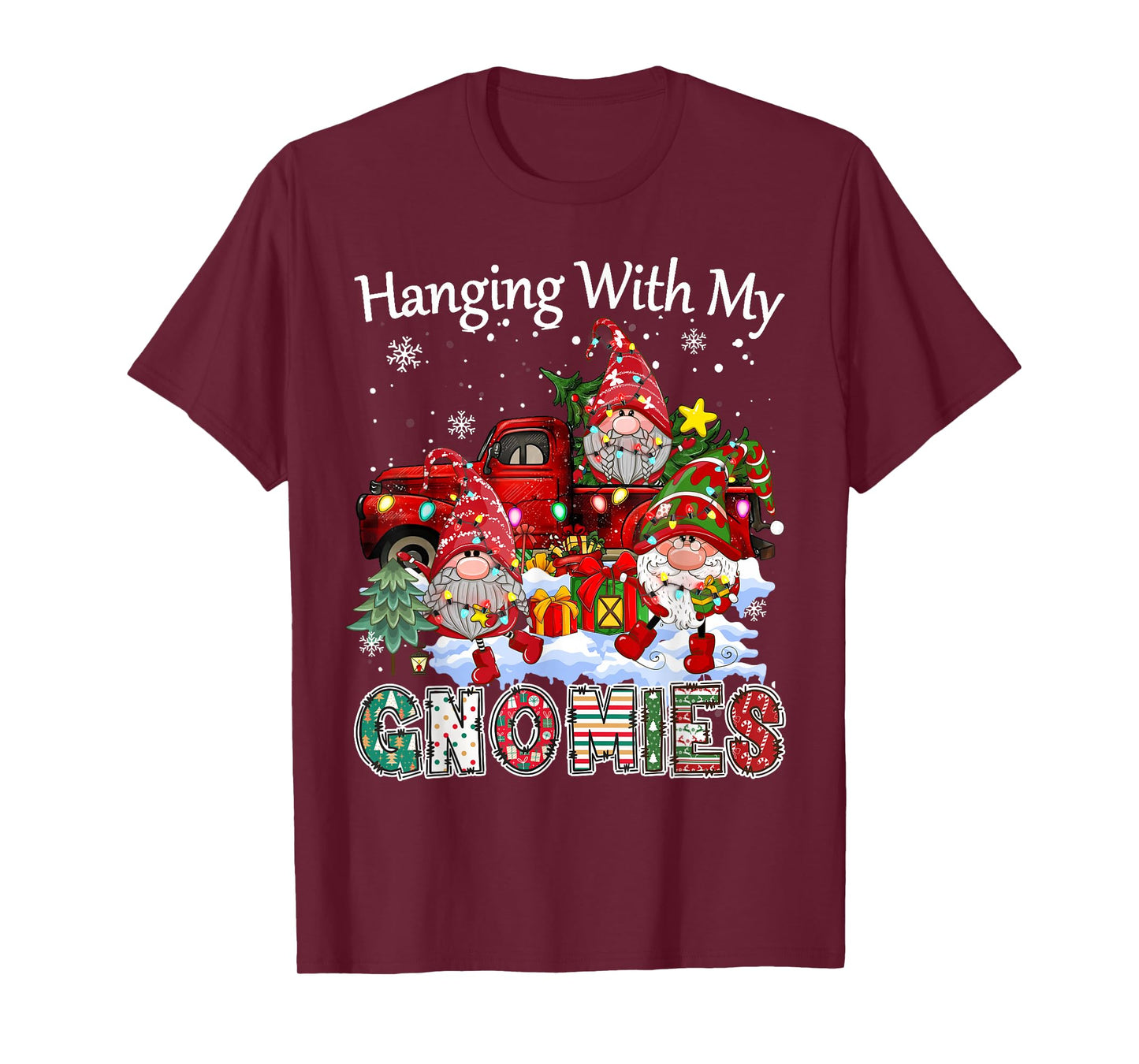 2025 Christmas Gnome Hanging With My Gnomies Matching Family T-Shirt