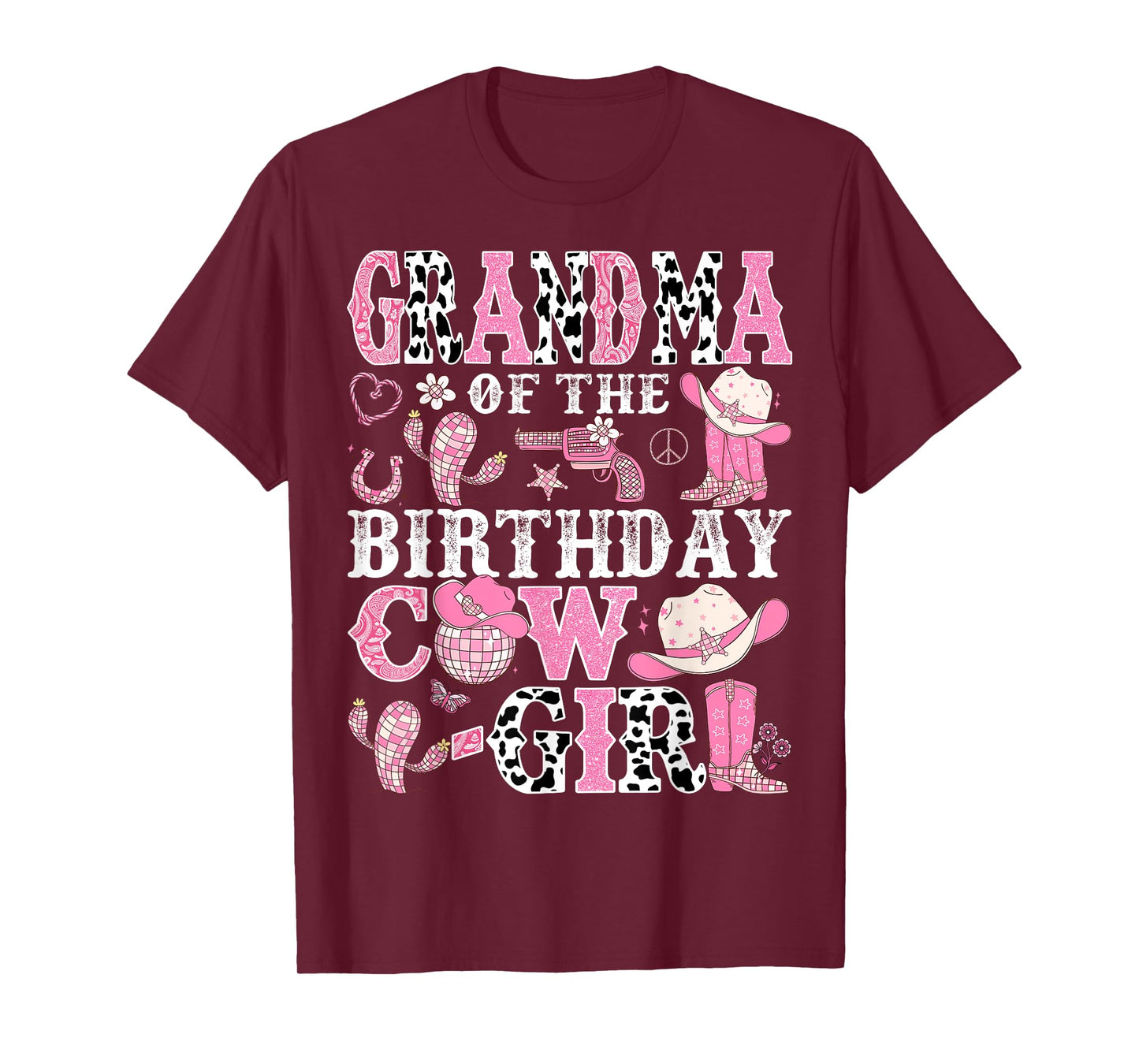Grandma Of The Birthday Cow-Girl Rodeo CowGirl Birthday T-Shirt