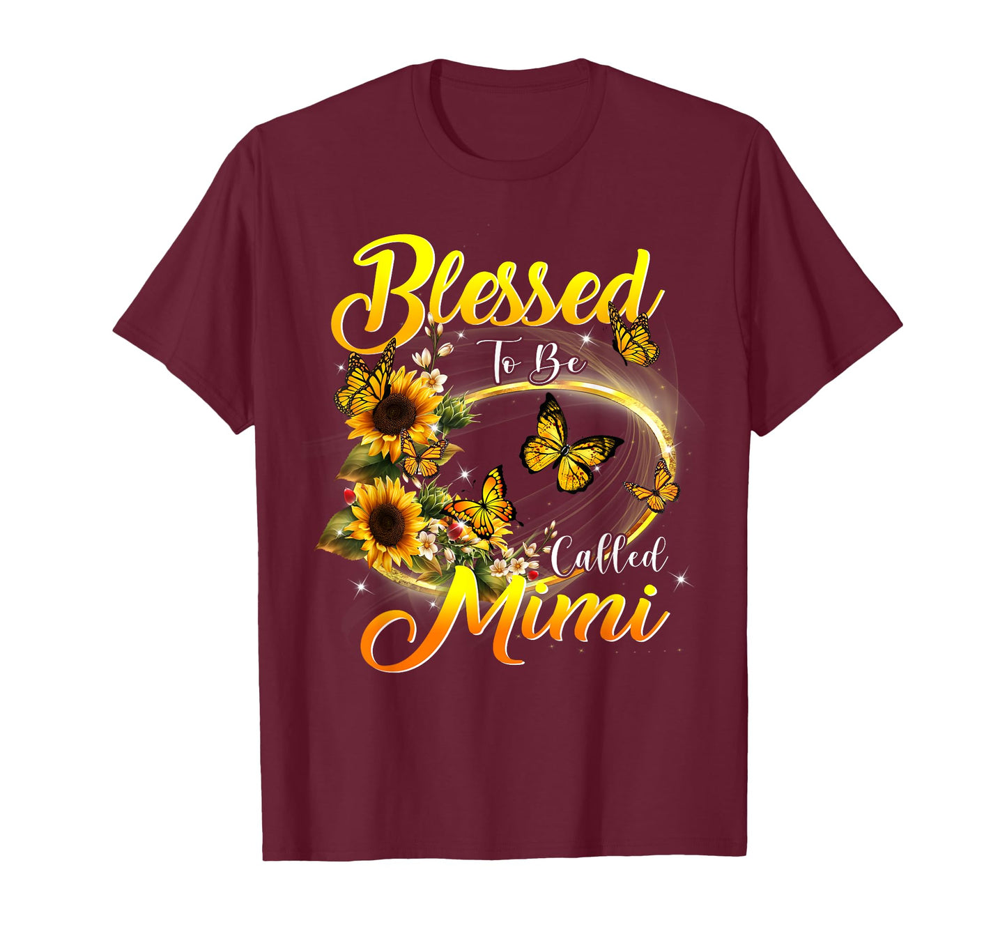 Blessed to be called Mimi Shirt Sunflower Lovers Grandma T-Shirt